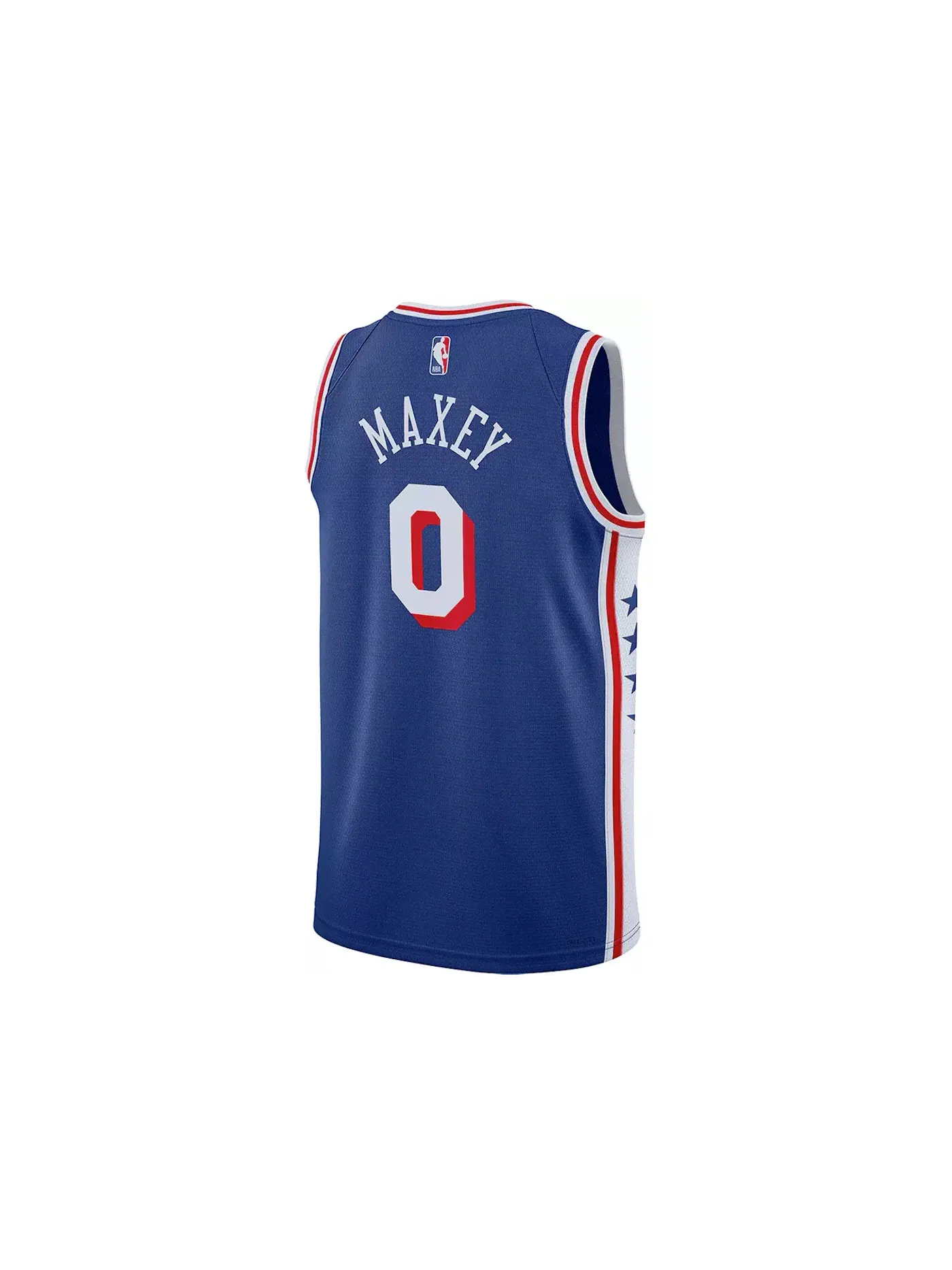 Мужская баскетбольная джерси Nike NBA Tyrese Maxey Philadelphia 76ers Swingman 2023/24 Icon Edition — изображение 2 из 2