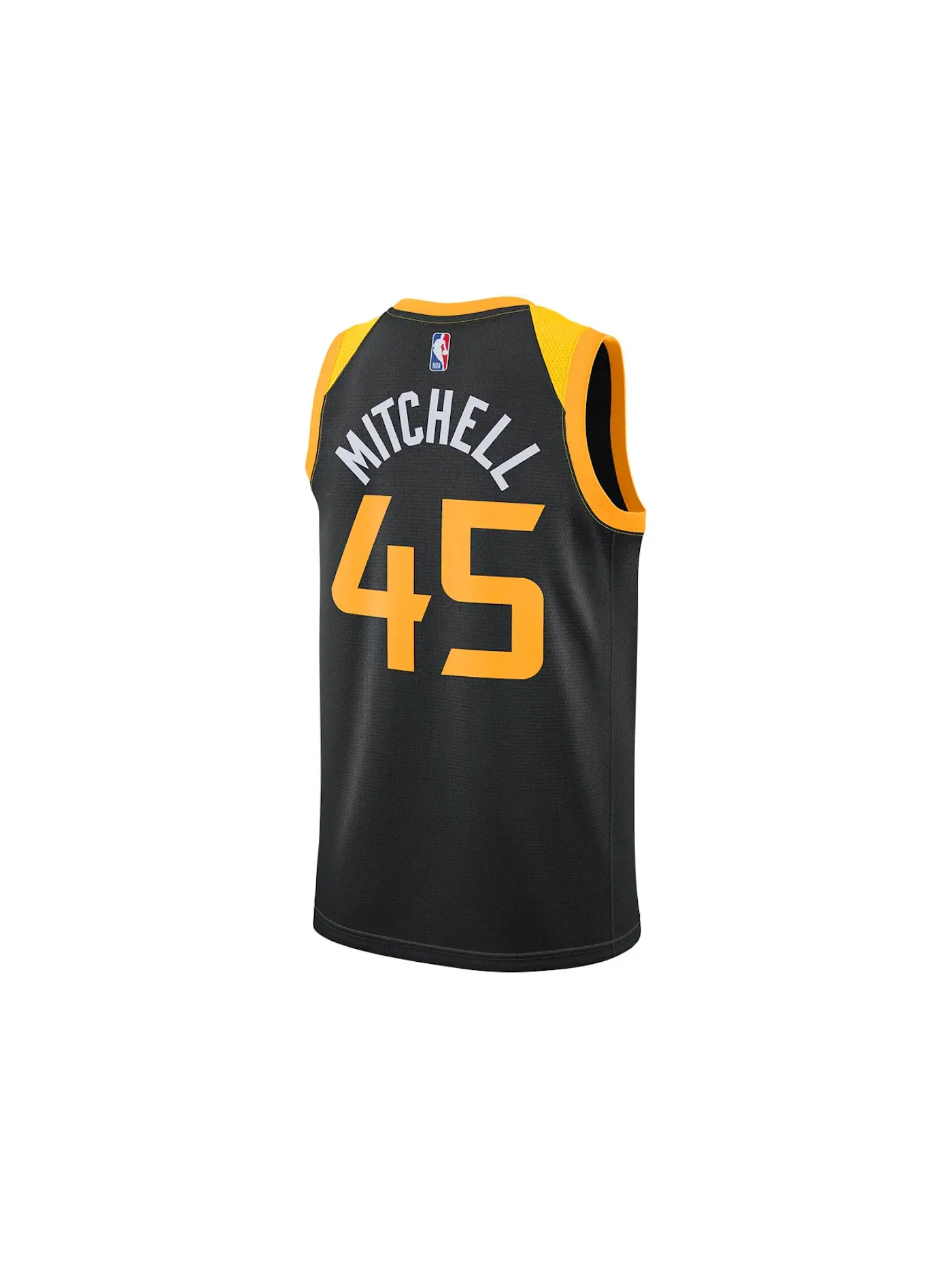 Мужская баскетбольная джерси Utah Jazz City Edition Donovan Mitchell 45 Swingman Nike — изображение 2 из 2, черный