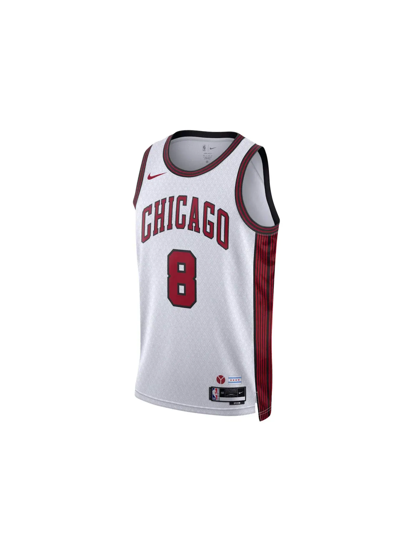 Мужская джерси с принтом Nike NBA Zach Lavine Chicago Bulls Dri-FIT City Edition — изображение 1 из 2, белый/красный