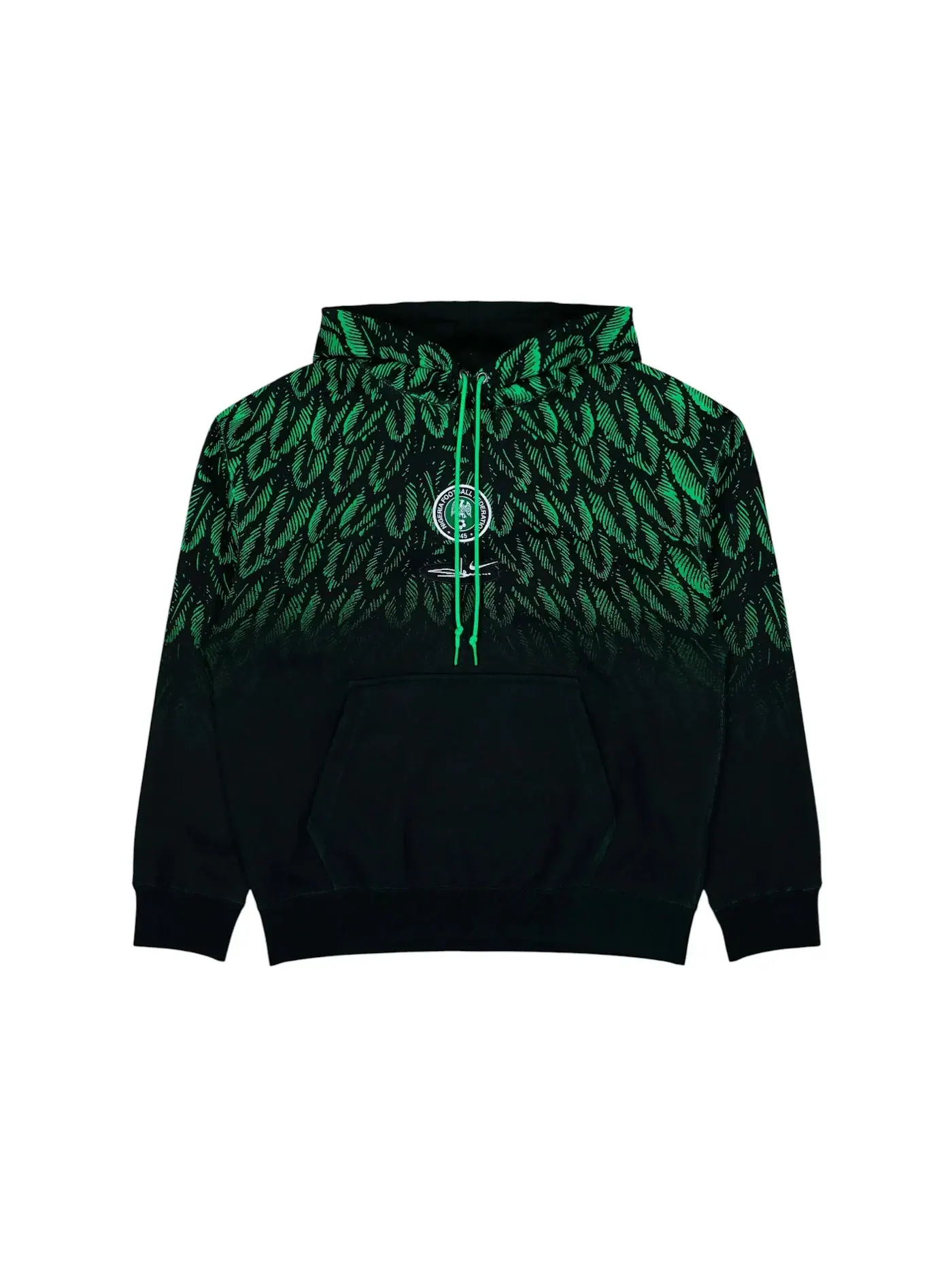 Мужская худи с принтом Nike Nigeria x Slawn Fleece Hoodie — изображение 1 из 1, черный