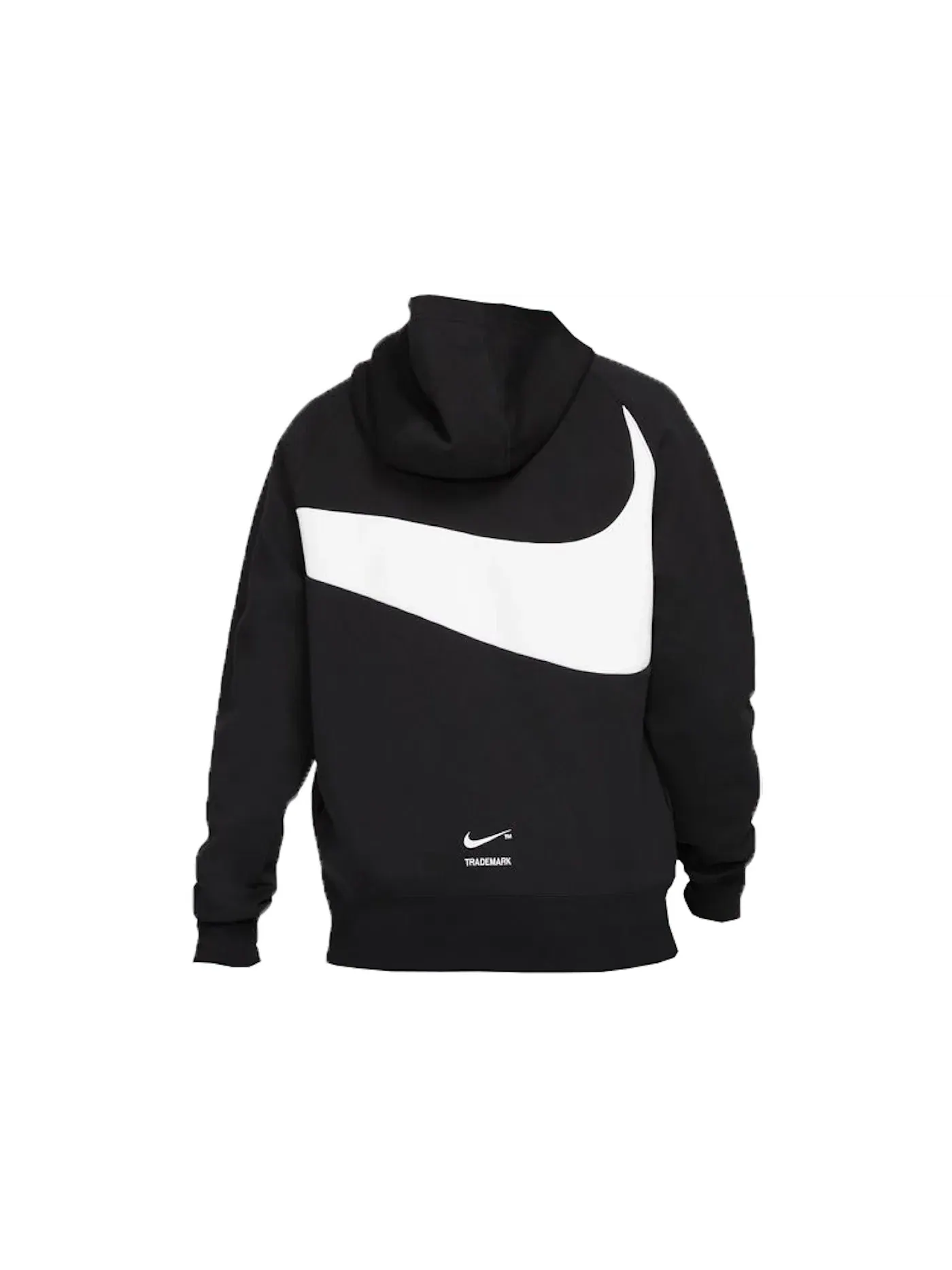 Мужская худи Nike Sportswear Swoosh Tech Fleece Hoodie — изображение 2 из 2, черный/белый