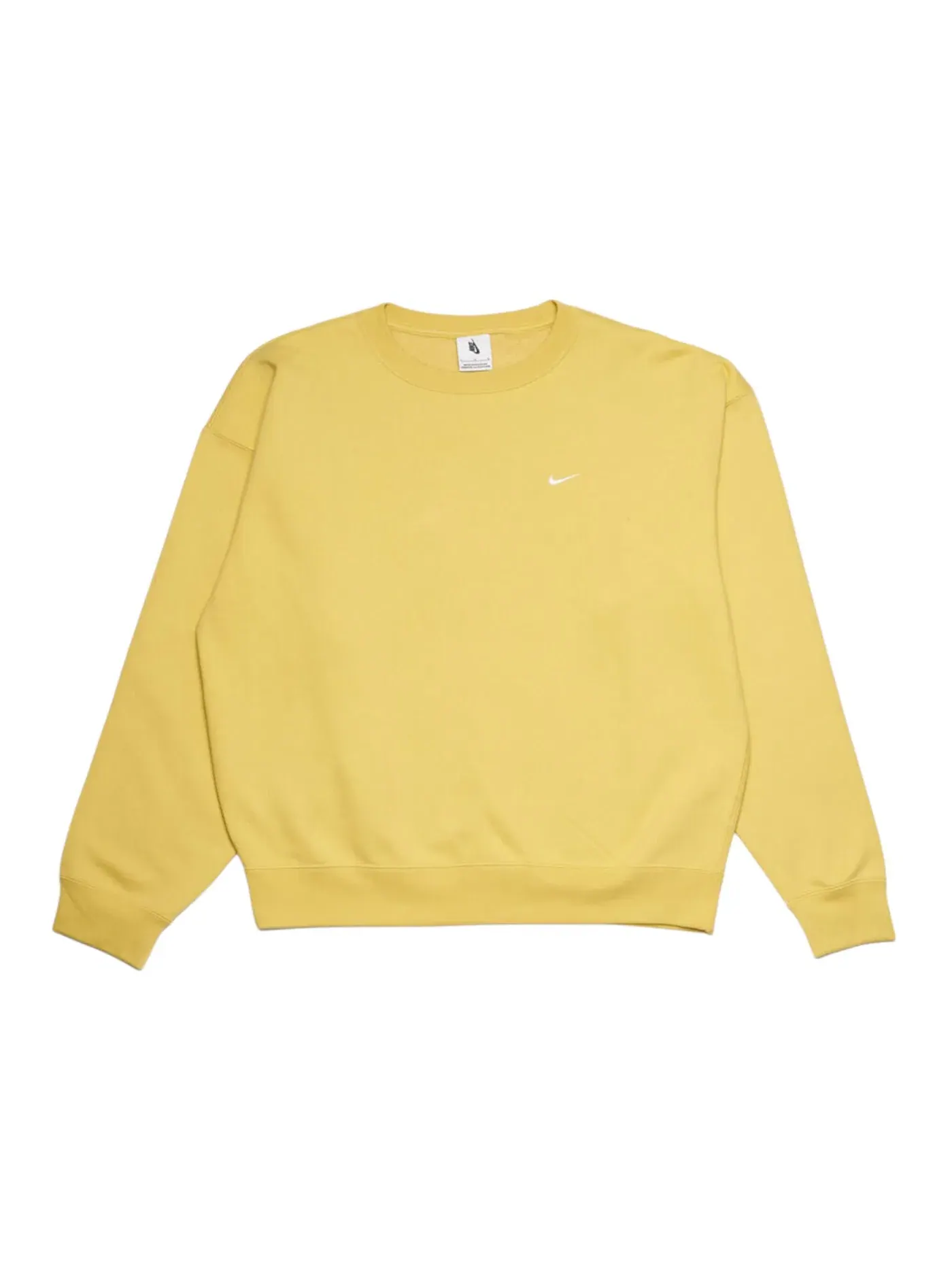 Мужская худи с принтом Nike Nikelab Solo Swoosh Fleece Crewneck — изображение 1 из 1, золотистый/белый