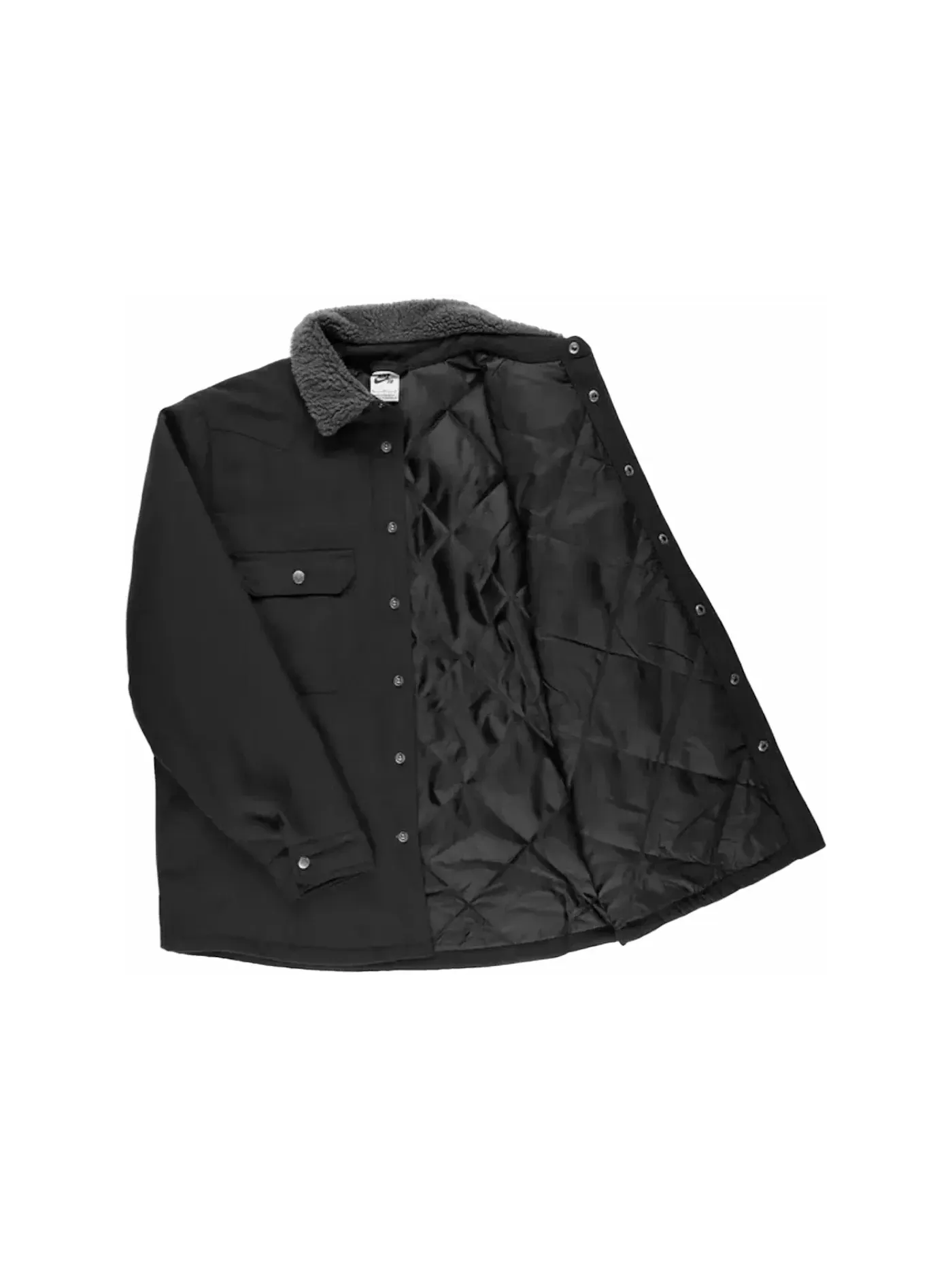 Утепленная фланелевая куртка Nike SB Padded Skate Flannel Jacket — изображение 2 из 2, черный