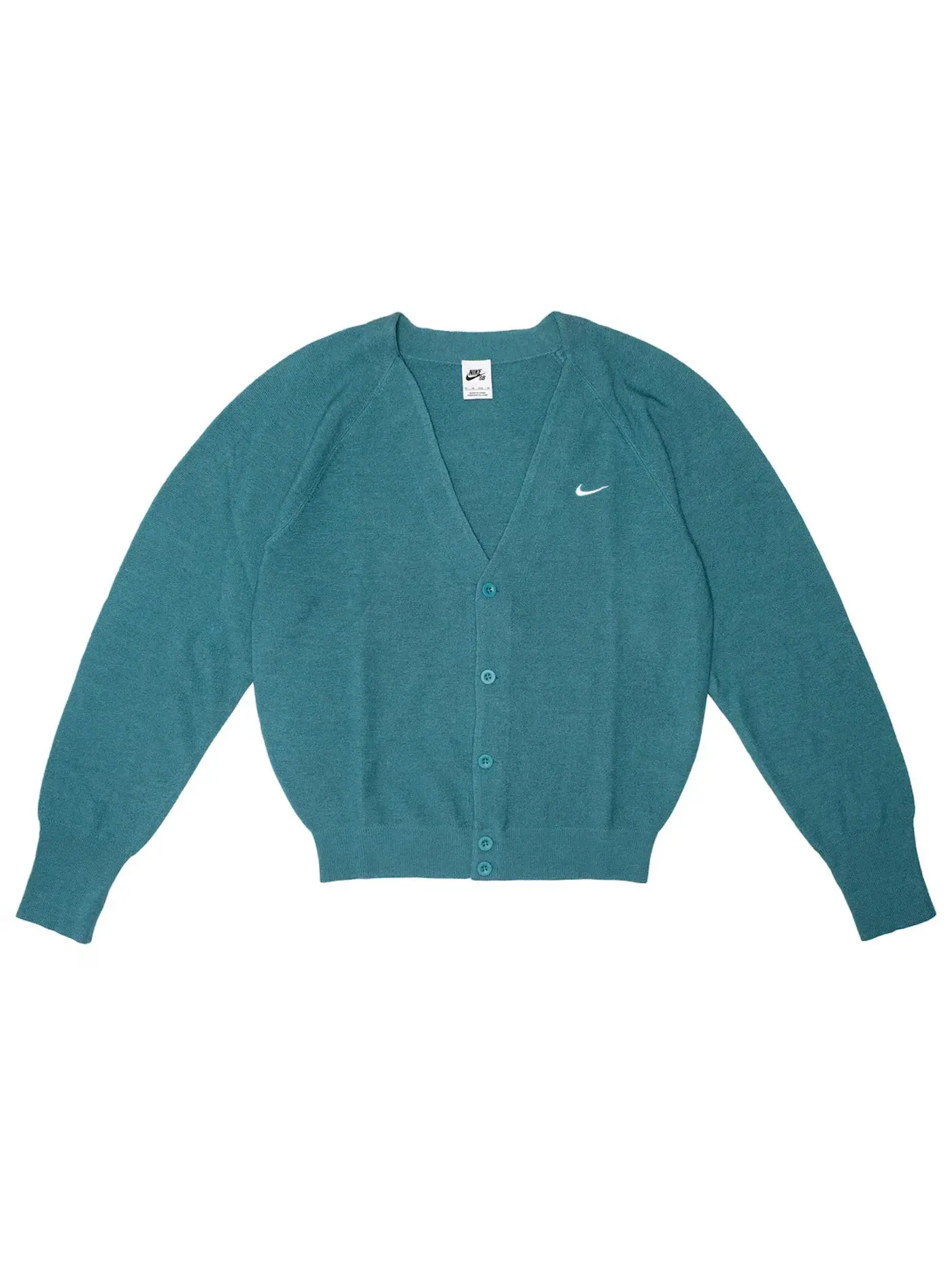 Детский кардиган с длинным рукавом Cardigan Nike — изображение 1 из 1, бирюзовый