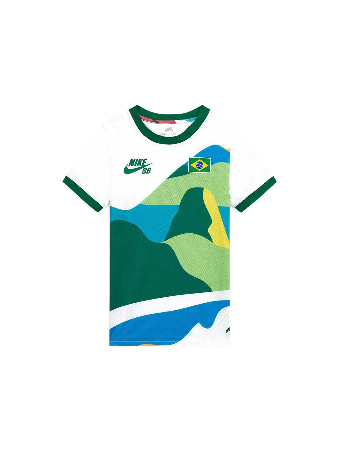 Детская футбольная джерси Nike SB x Parra Brazil Federation Kit Crew (Youth) Jersey Nike — изображение 1 из 2, белый