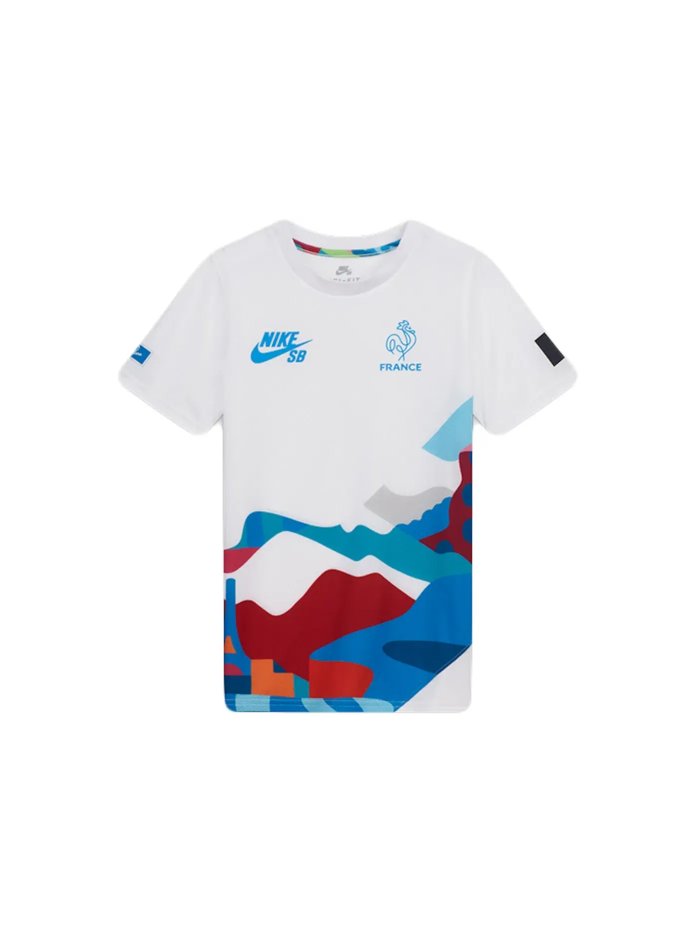Детская футболка-джерси с длинным рукавом Nike SB x Parra France Federation Kit Crew Jersey — изображение 1 из 2, белый/синий