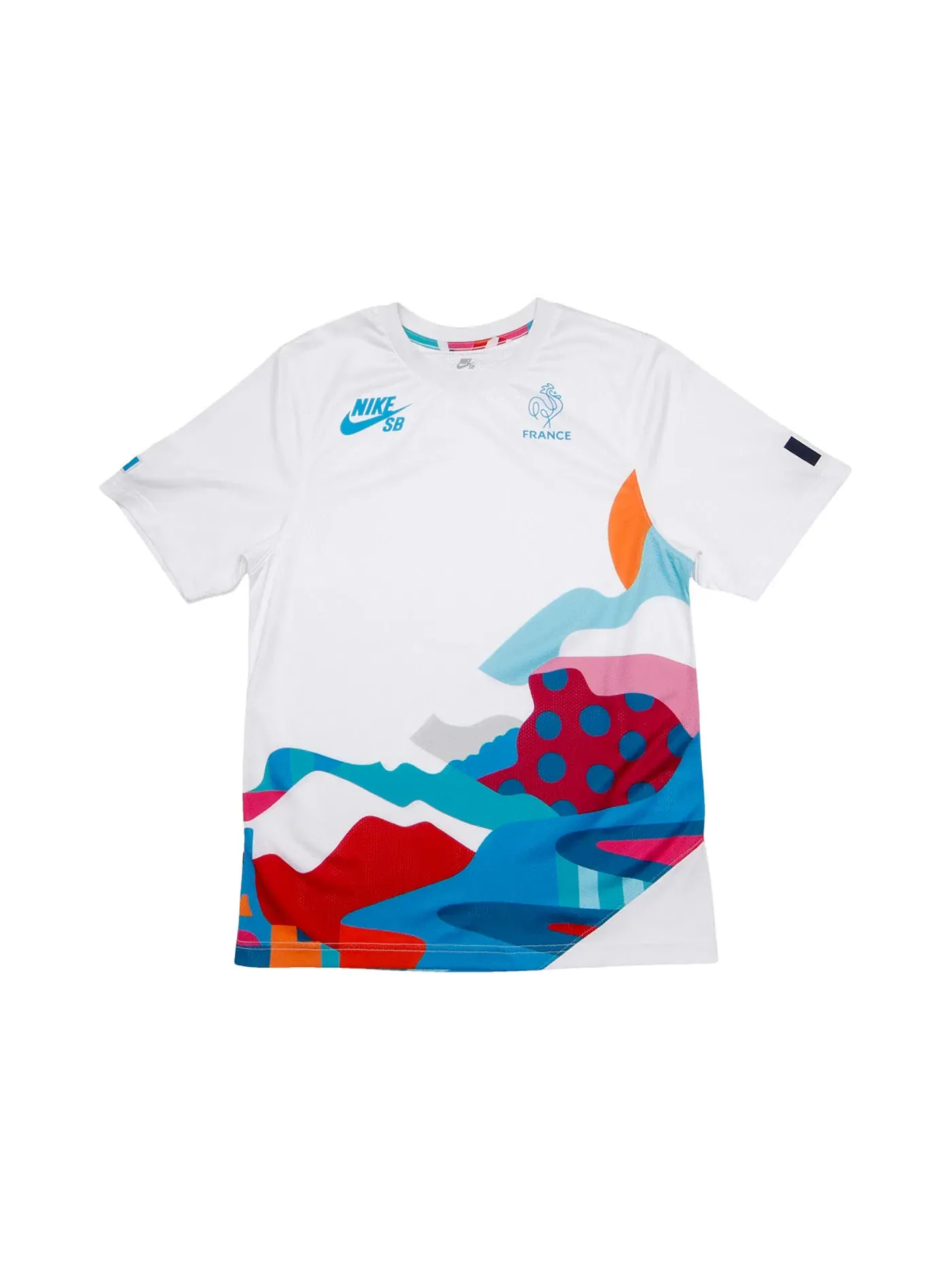 Мужская джерси с принтом Nike SB x Parra France Federation Kit Crew Jersey — изображение 1 из 2, белый/синий