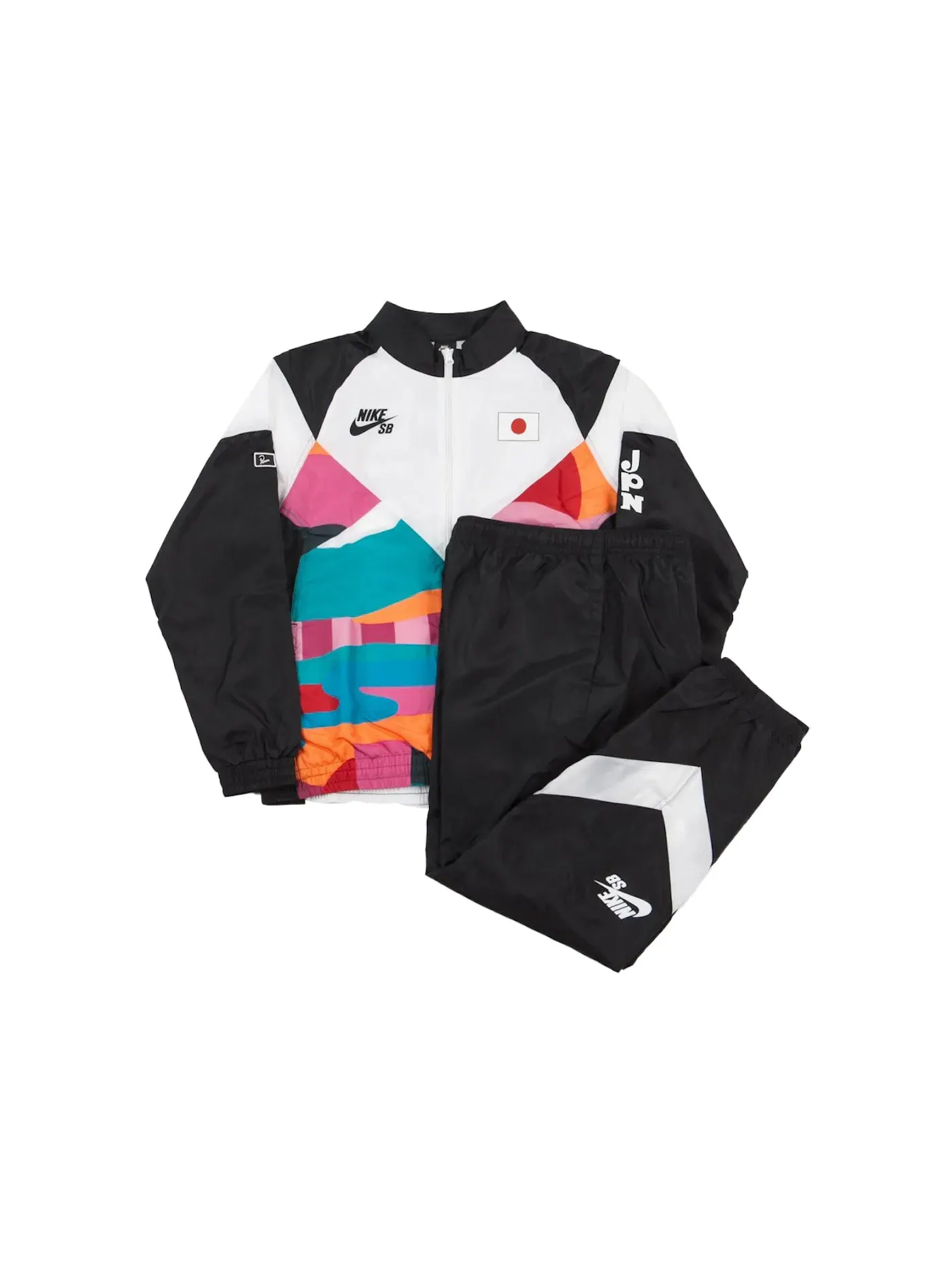 Мужской спортивный костюм с принтом Tracksuit Nike — изображение 1 из 3, черный/белый