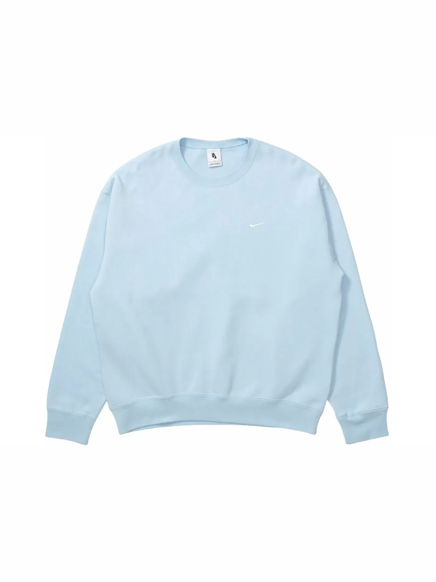 Мужской свитшот с флисом Nike Solo Swoosh Fleece Crewneck — изображение 1 из 1, синий/белый