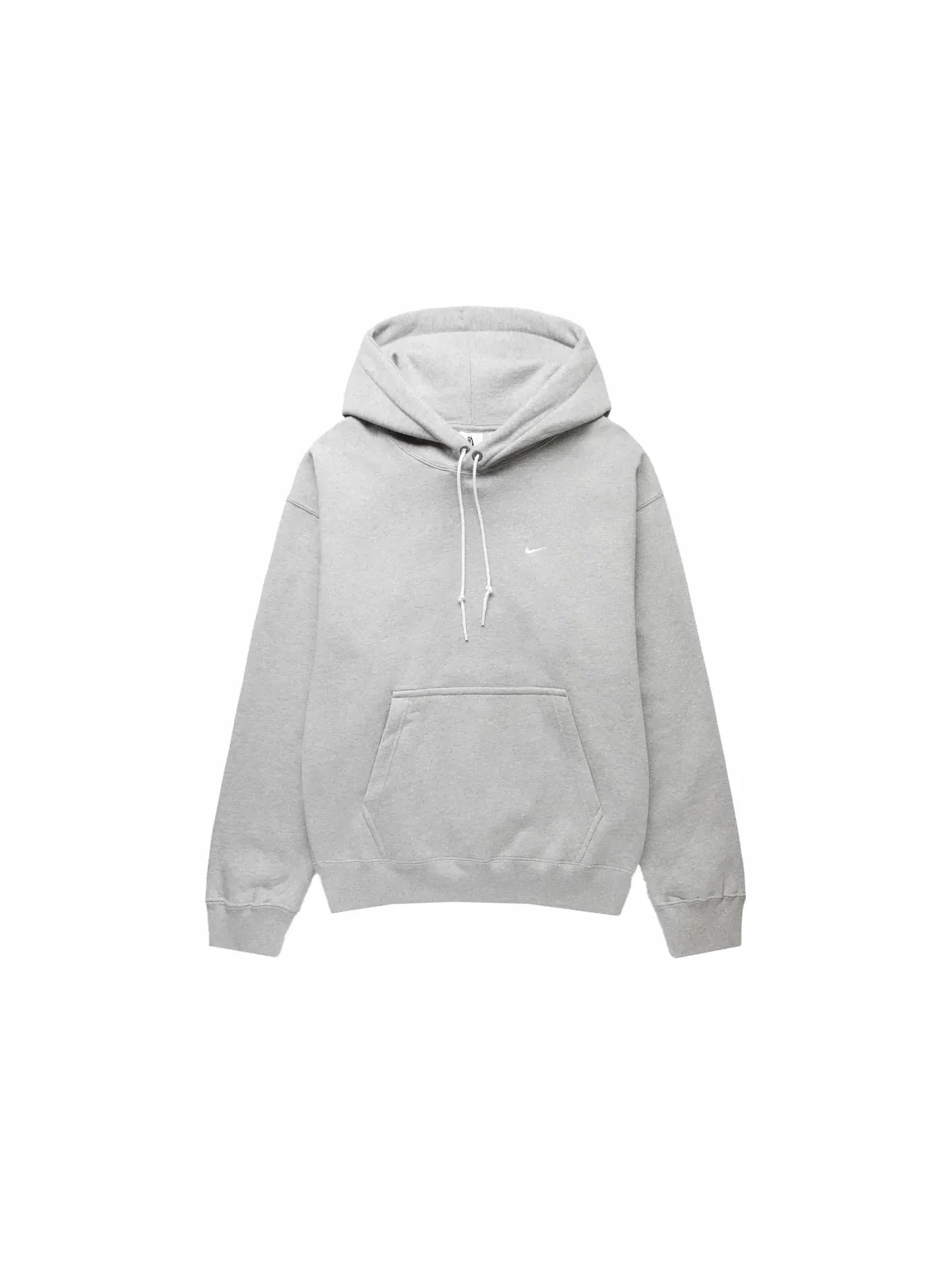 Мужская худи на молнии с флисом Nike Solo Swoosh — изображение 1 из 1, темный серый/белый