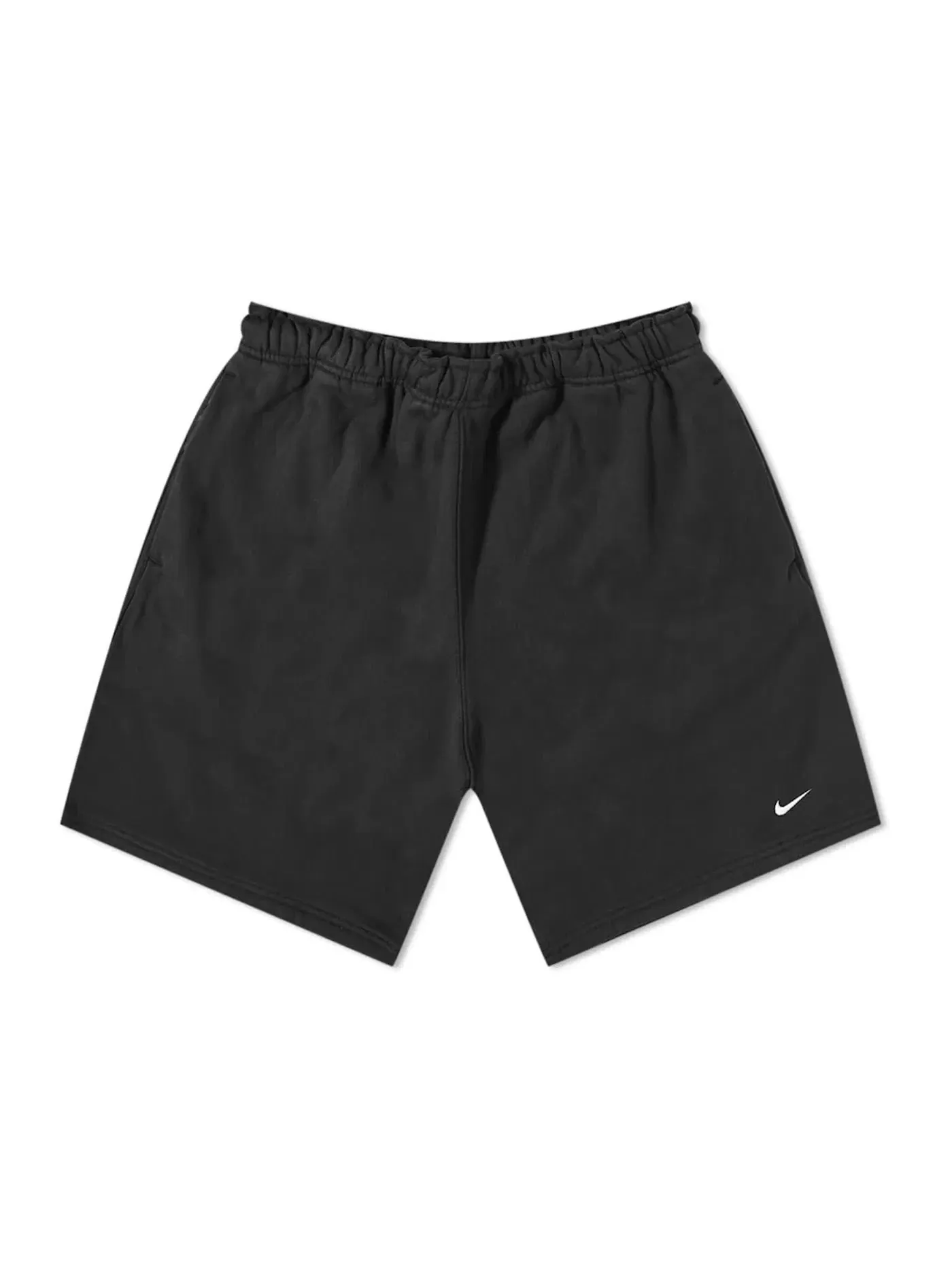 Мужские шорты с принтом Nike Solo Swoosh Fleece — изображение 1 из 2, черный/белый