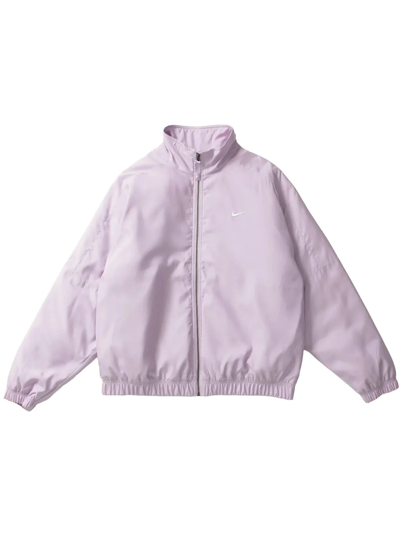 Унисекс куртка-бомбер атласная с принтом Nike Solo Swoosh Satin Bomber Jacket — изображение 1 из 2, фиолетовый