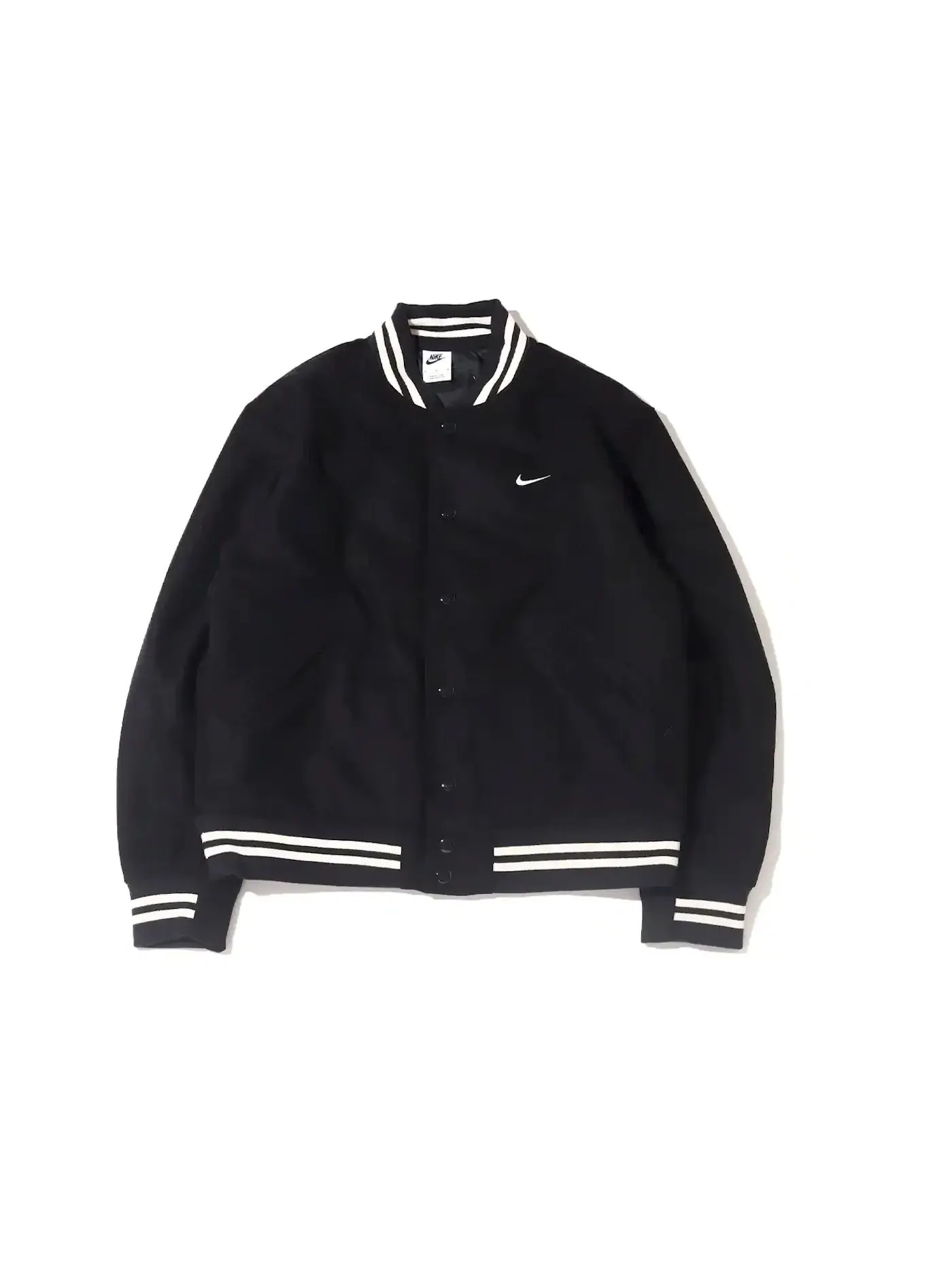 Мужская куртка-бомбер Nike Sportswear Authentics Varsity Jacket — изображение 1 из 2, черный/белый