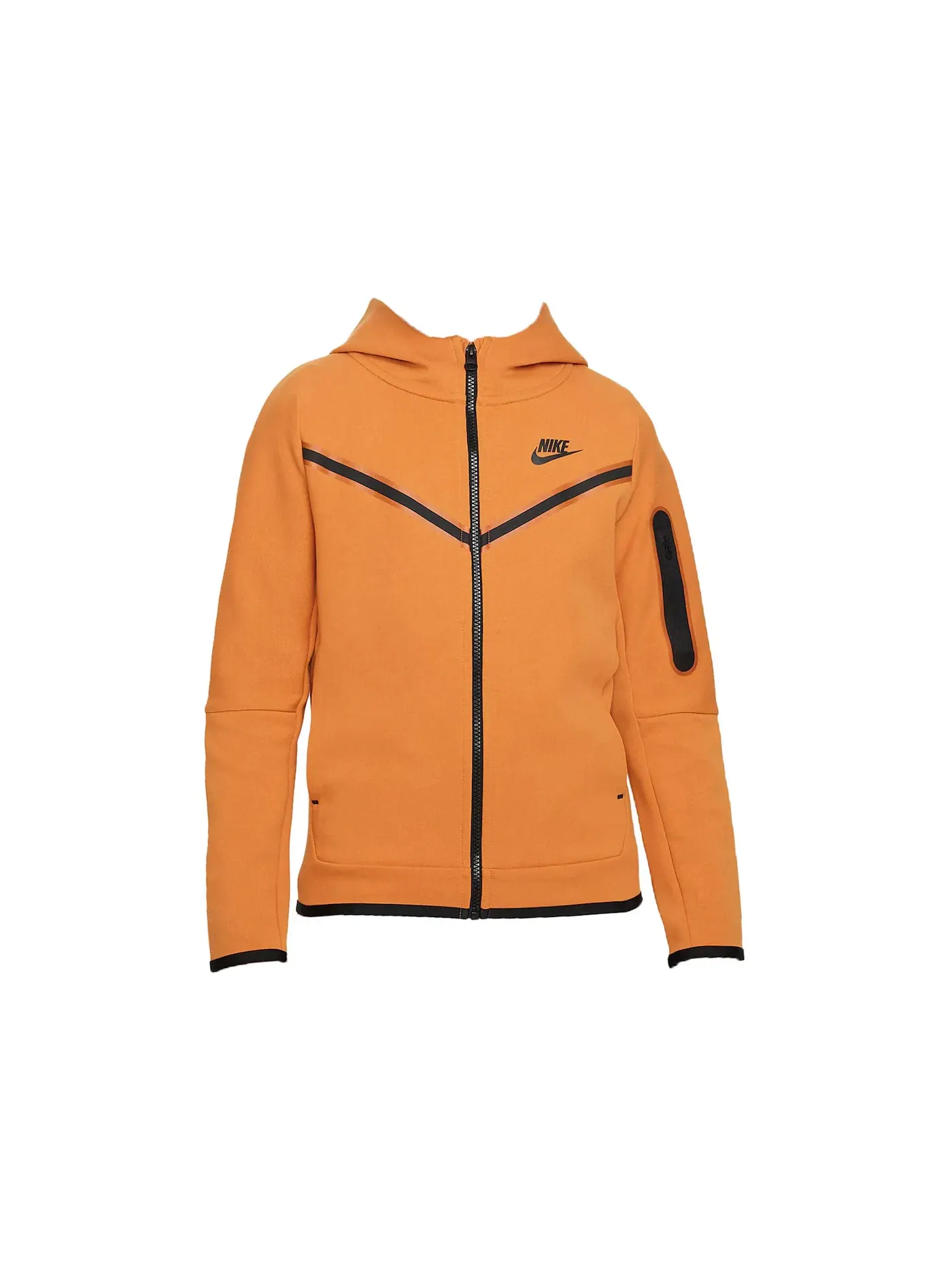 Детская худи из футера с полной застежкой-молнией Nike Sportswear Tech Fleece — изображение 1 из 2, черный
