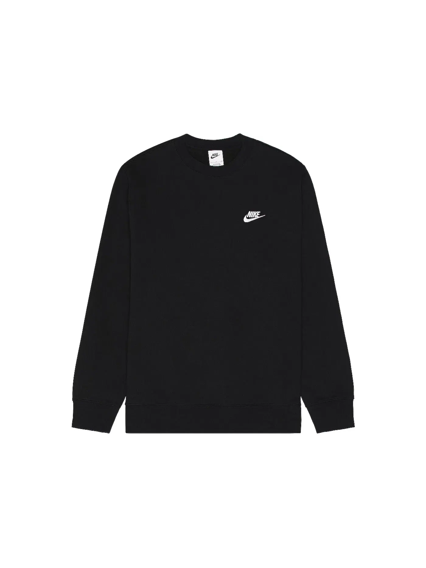 Мужской свитшот с круглым вырезом Crewneck Nike — изображение 1 из 2, черный/белый