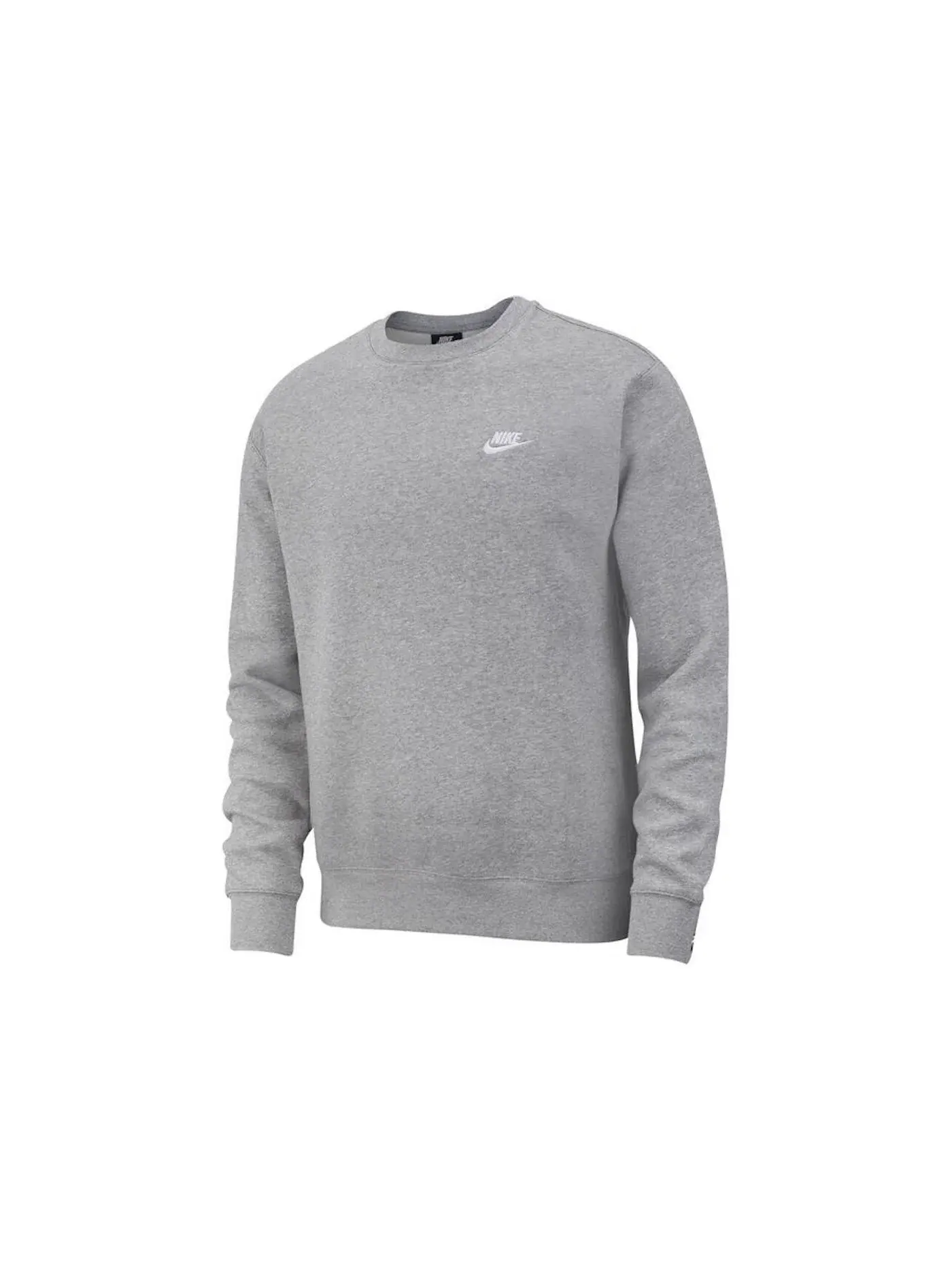 Мужская толстовка из футера с круглым вырезом Crewneck Nike — изображение 1 из 1, темный серый/белый