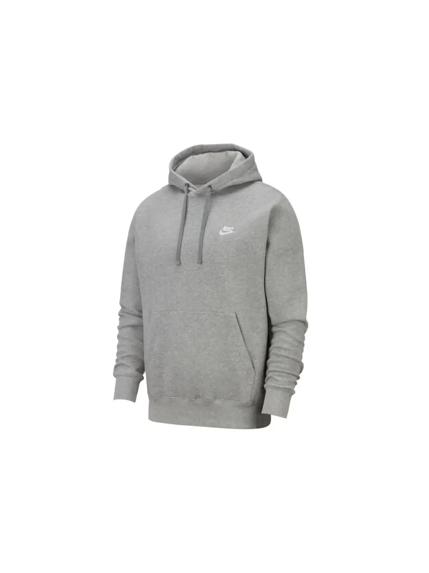 Мужской пуловер-худи из флиса с капюшоном Nike Sportswear Club Fleece — изображение 1 из 1, серый/белый