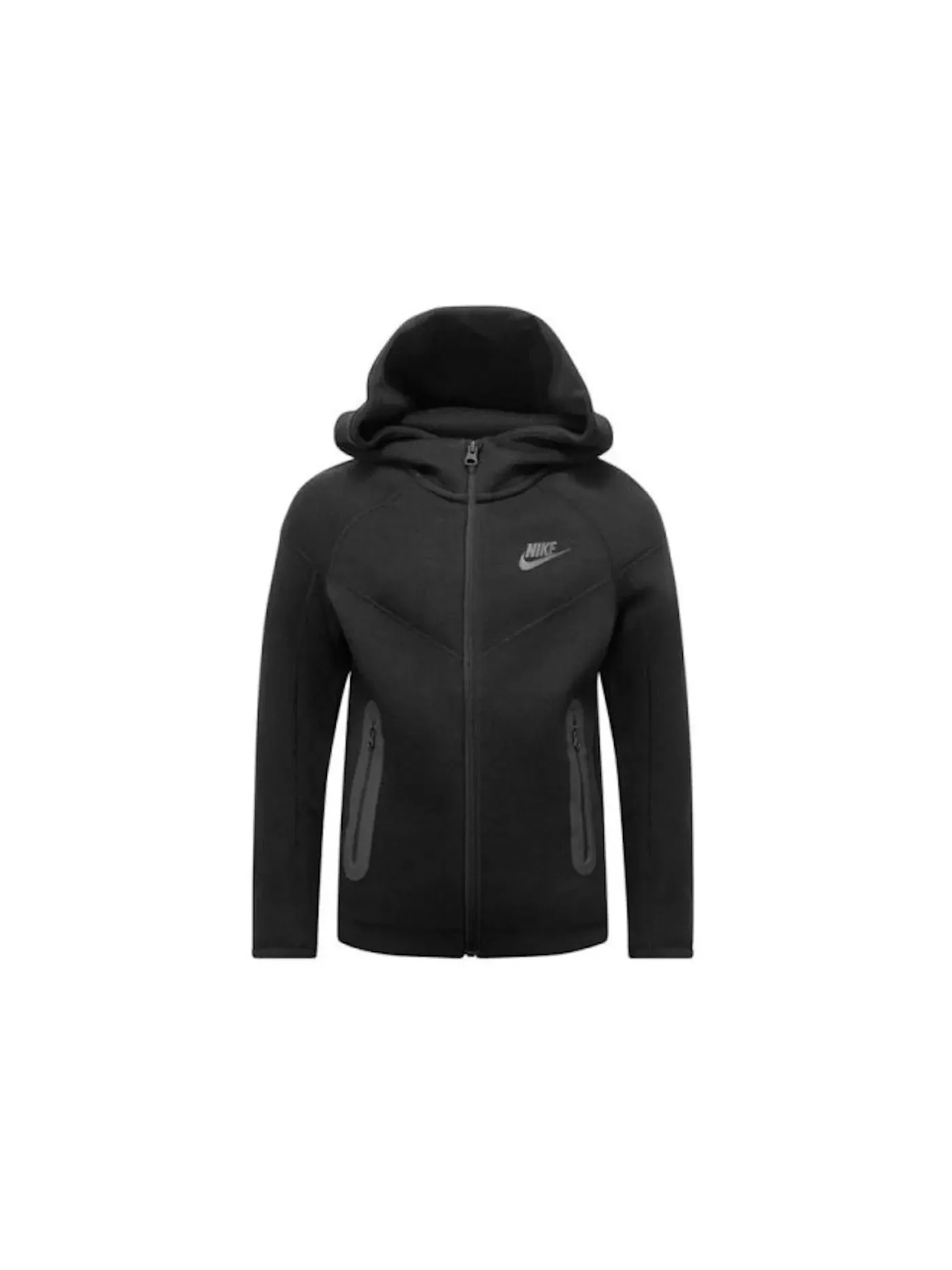 Детская худи Tech Fleece с полной застежкой-молнией Nike — изображение 1 из 1, черный