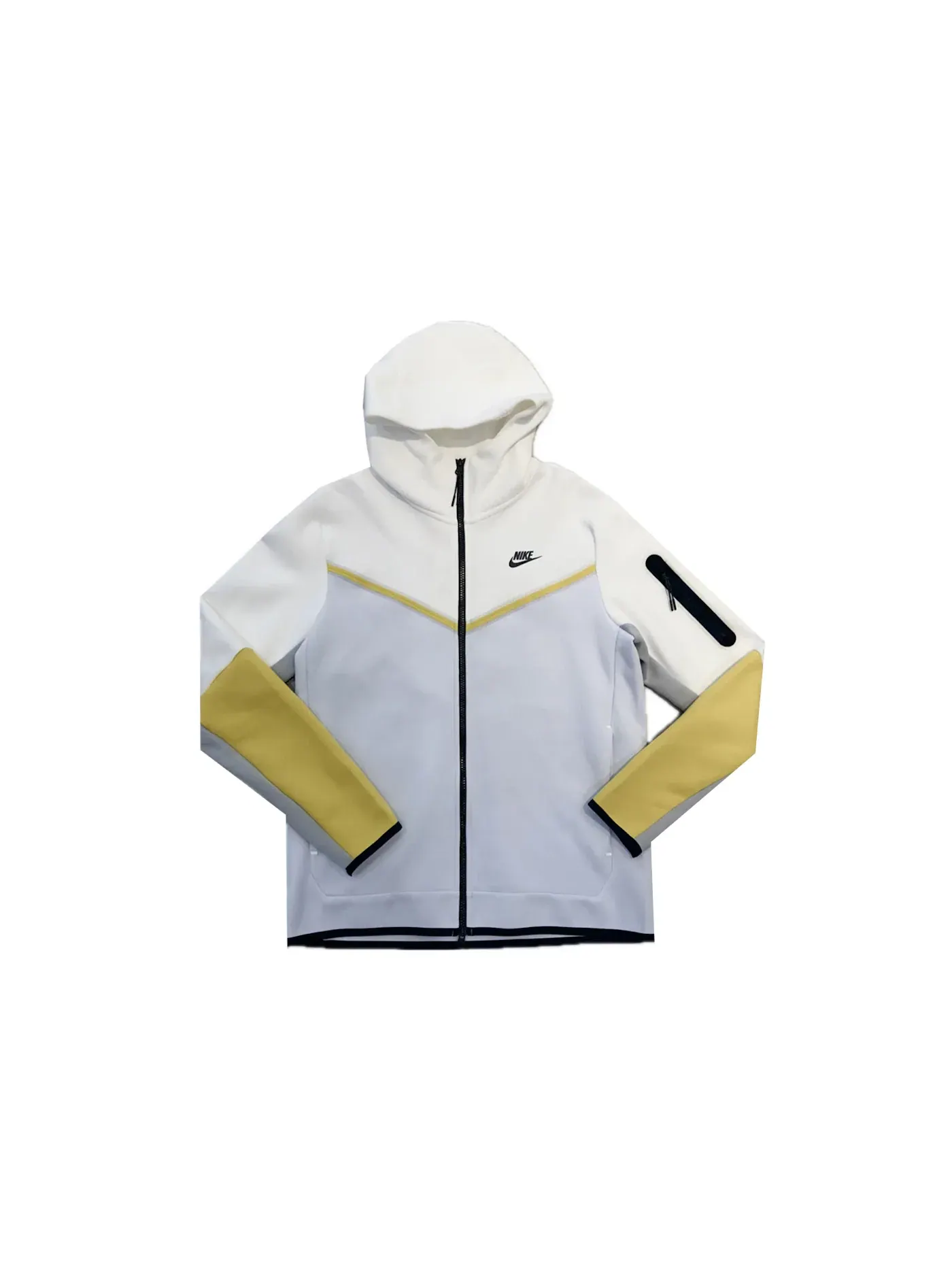 Мужская худи с длинным рукавом Nike Sportswear Tech Fleece — изображение 1 из 2, белый желтый синий
