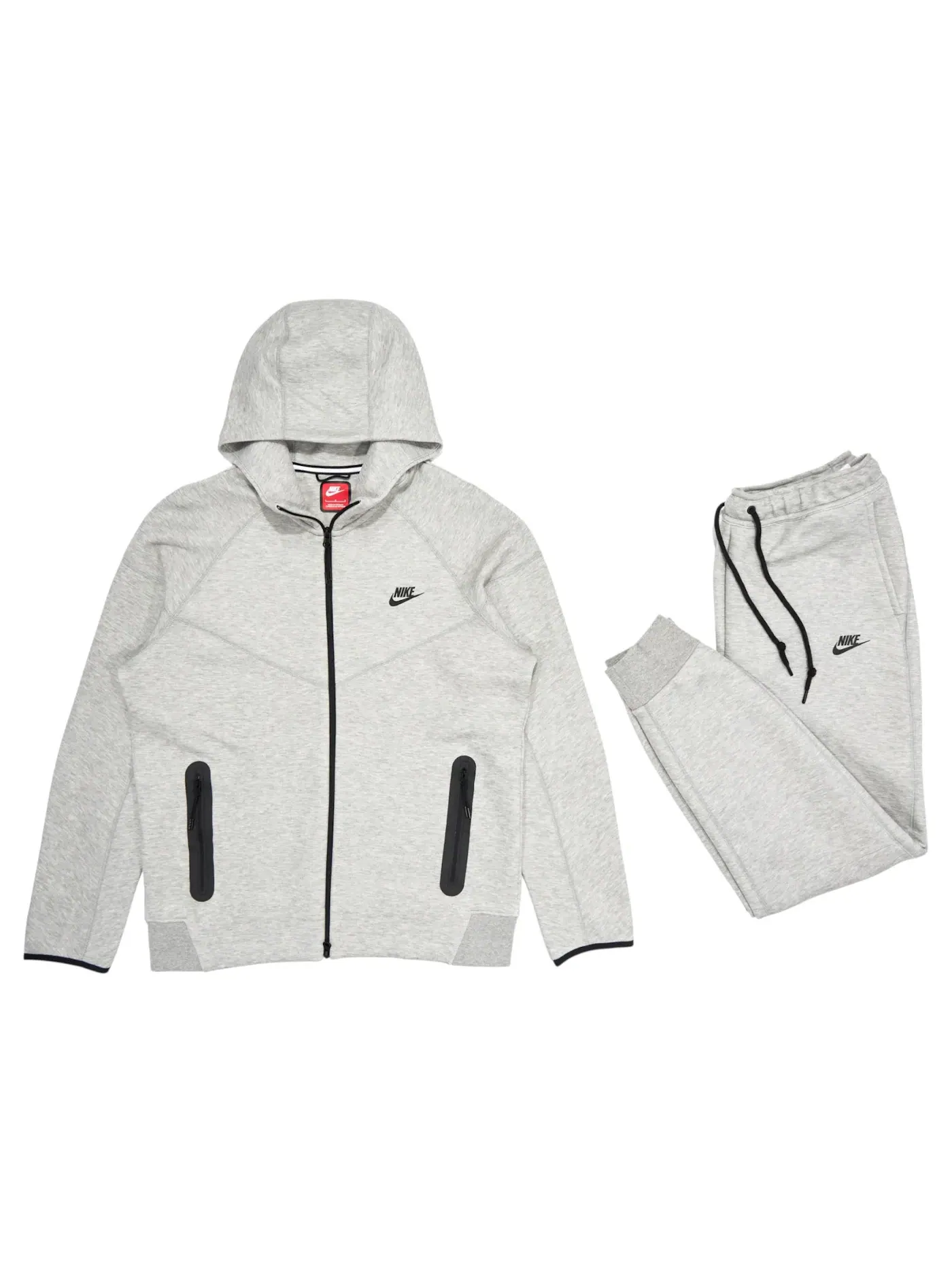 Мужской комплект из футера с технологией Tech Fleece и молнией Nike — изображение 1 из 1, темный серый/черный