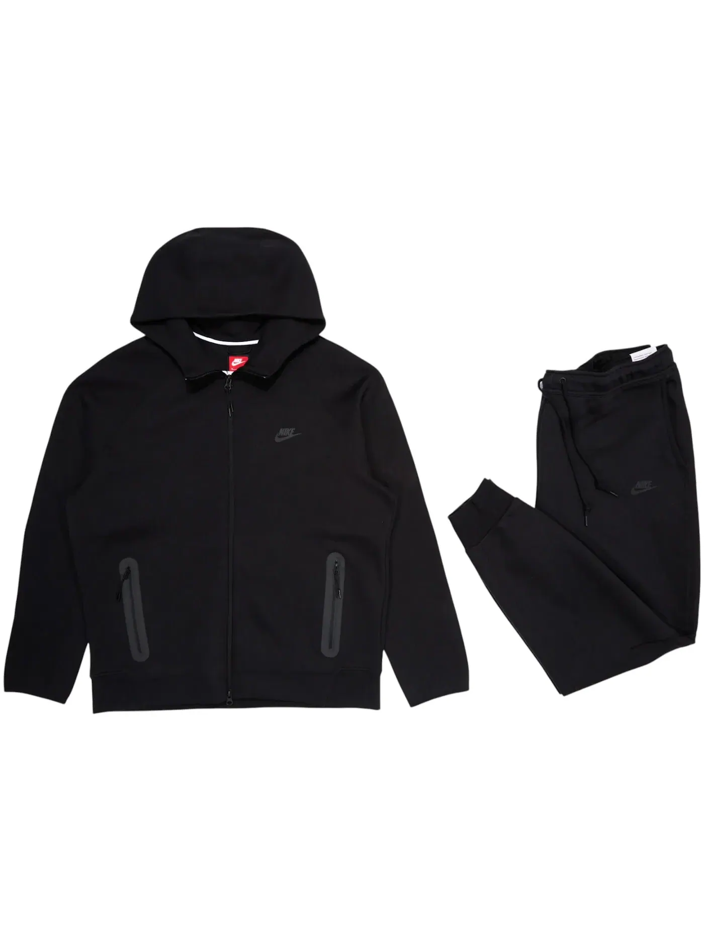 Мужской комплект из худи и джоггеров Tech Fleece с полной застежкой-молнией Nike — изображение 1 из 1, черный/черный