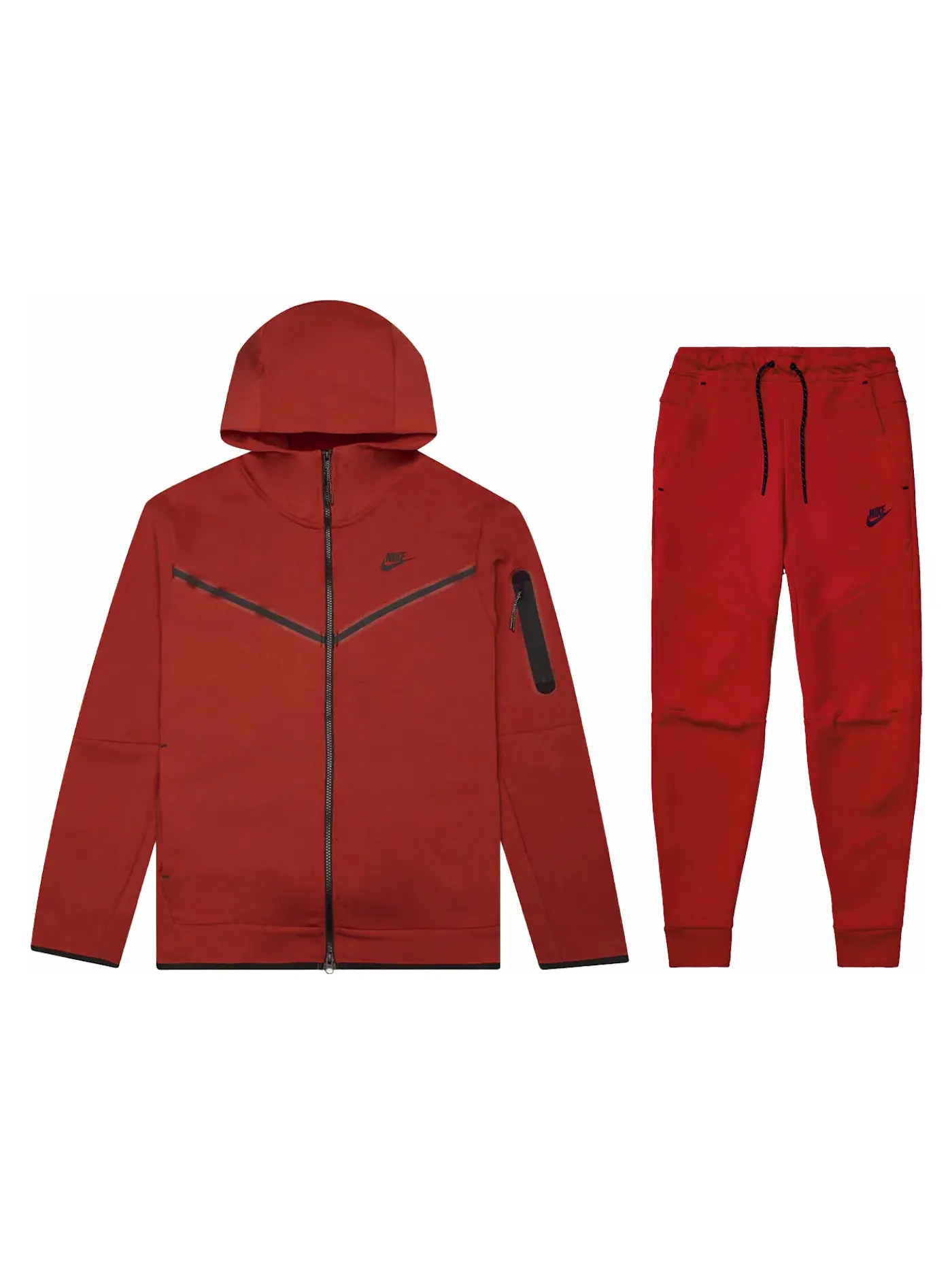 Мужской комплект из худи и джоггеров Tech Fleece Nike — изображение 1 из 1, красный/черный