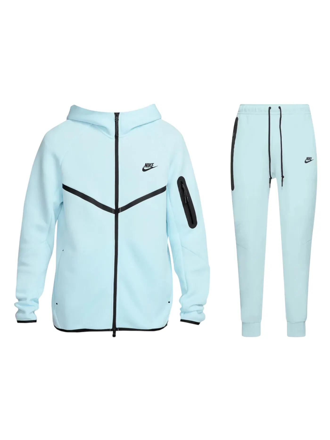 Мужской спортивный комплект из футера Tech Fleece с принтом Nike, Set Nike — изображение 1 из 1, синий