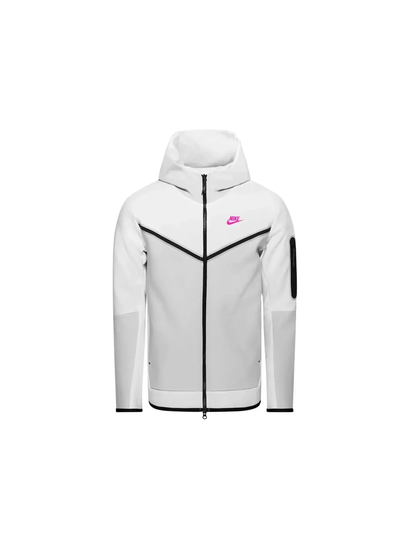 Мужская худи Nike Sportswear Tech Fleece Full-Zip — изображение 1 из 1, белый розовый