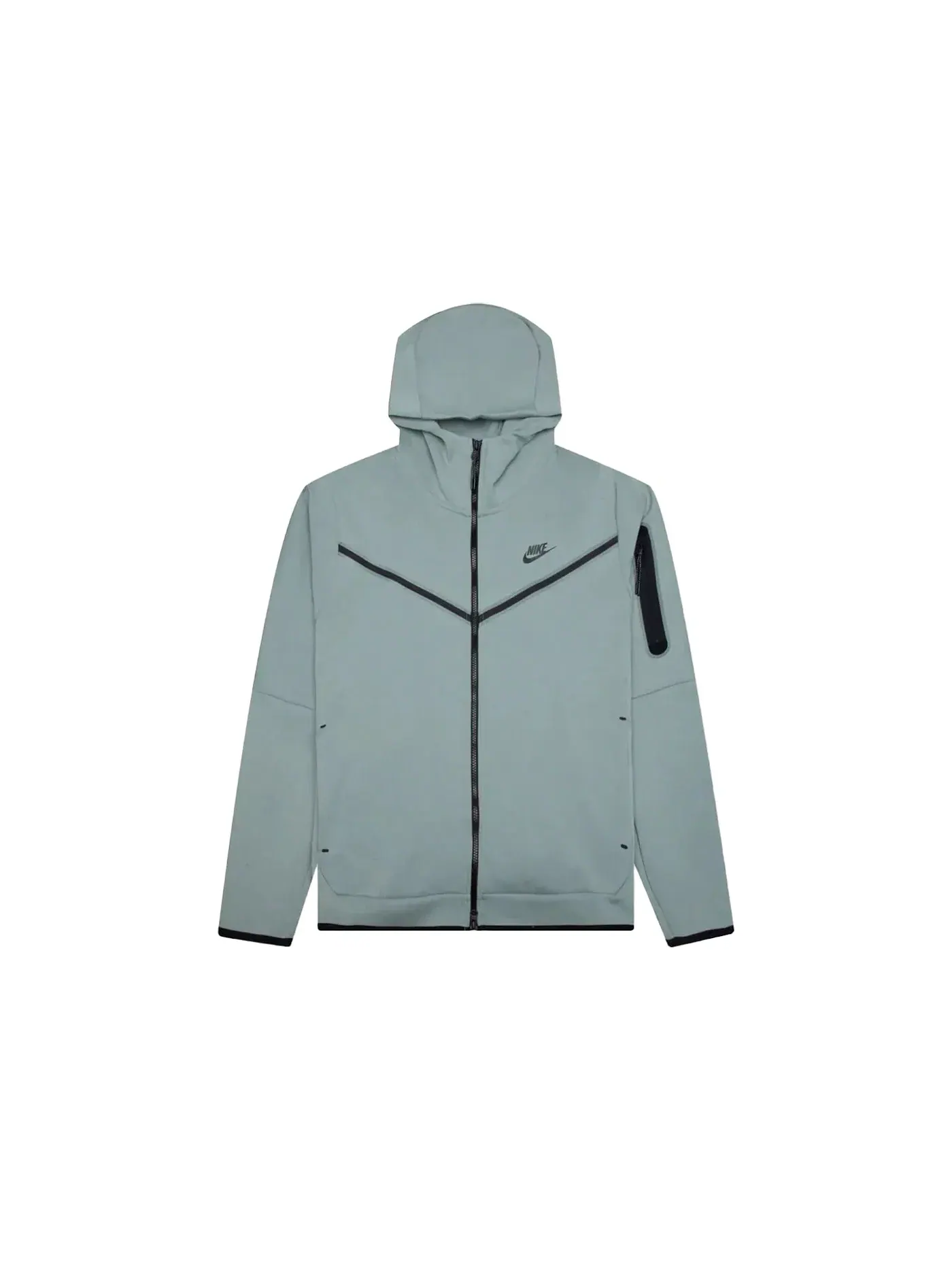 Мужская худи на молнии Nike Sportswear Tech Fleece — изображение 1 из 2, зеленый/черный
