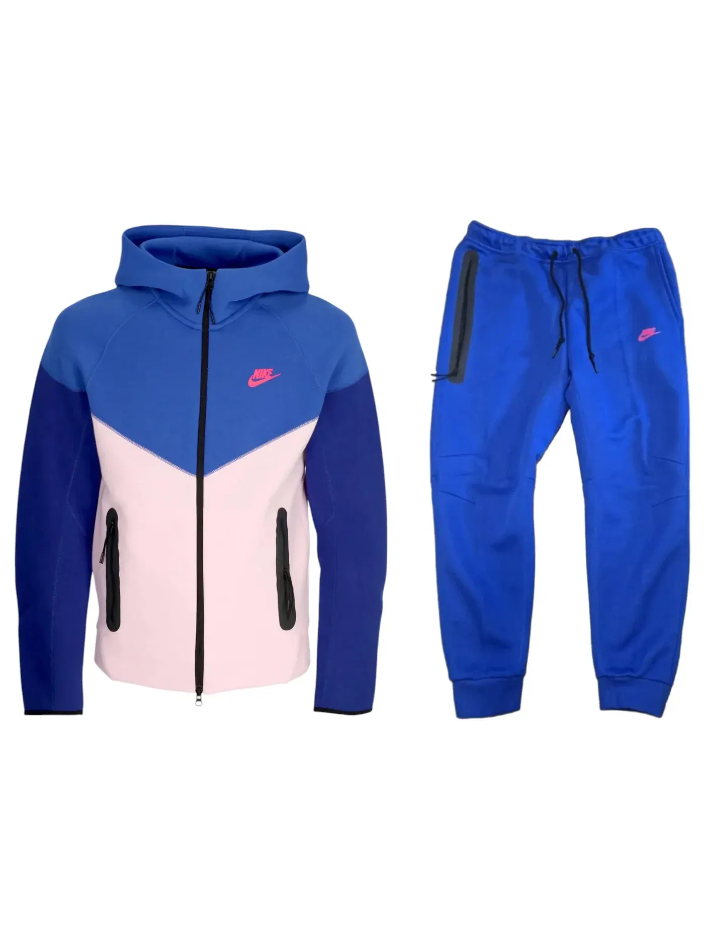 Мужской комплект из худи и джоггеров с длинным рукавом Nike Set — изображение 1 из 1, синий/розовый