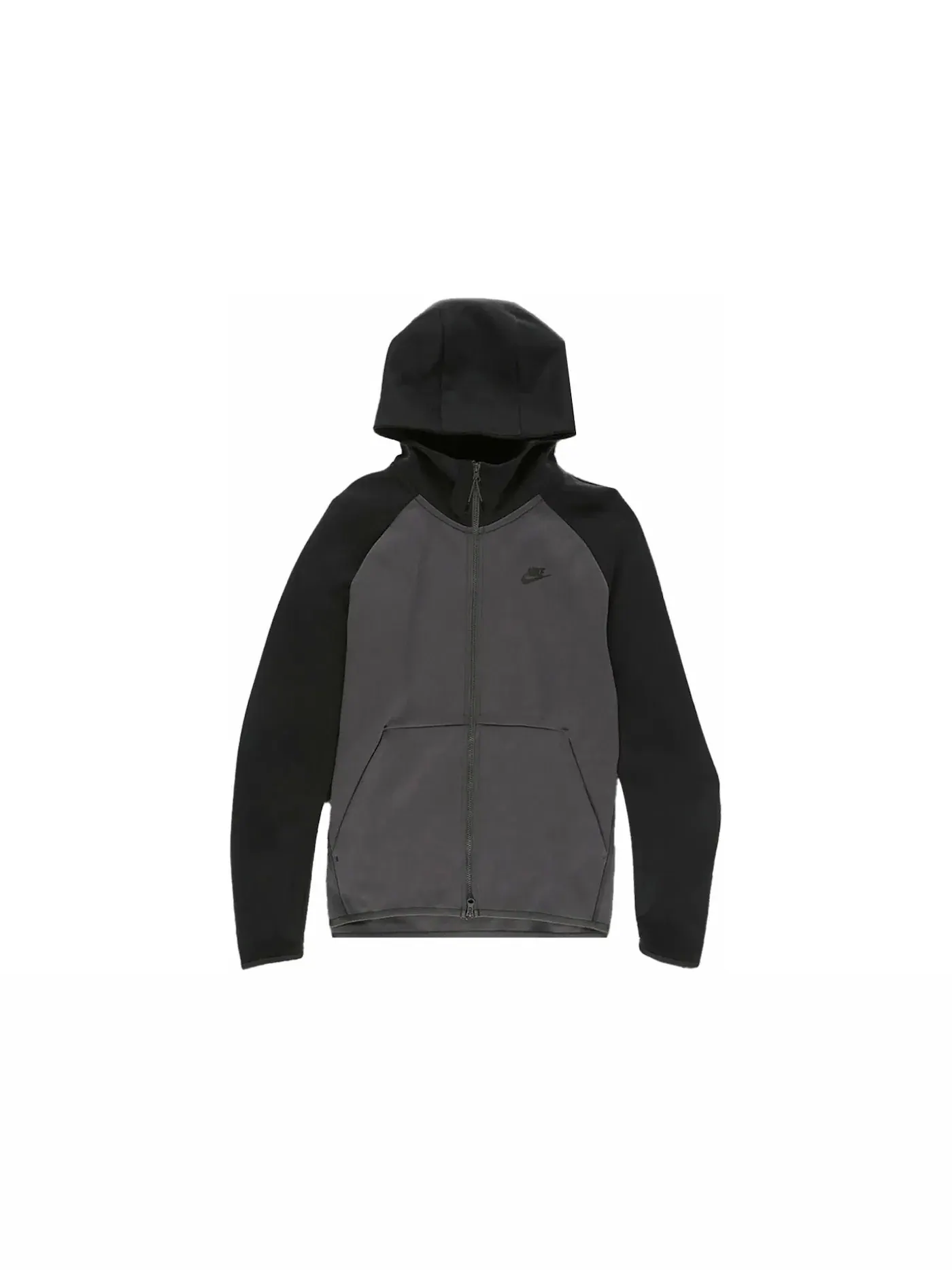 Мужская худи на молнии Tech Fleece Nike — изображение 1 из 1, черный/серый