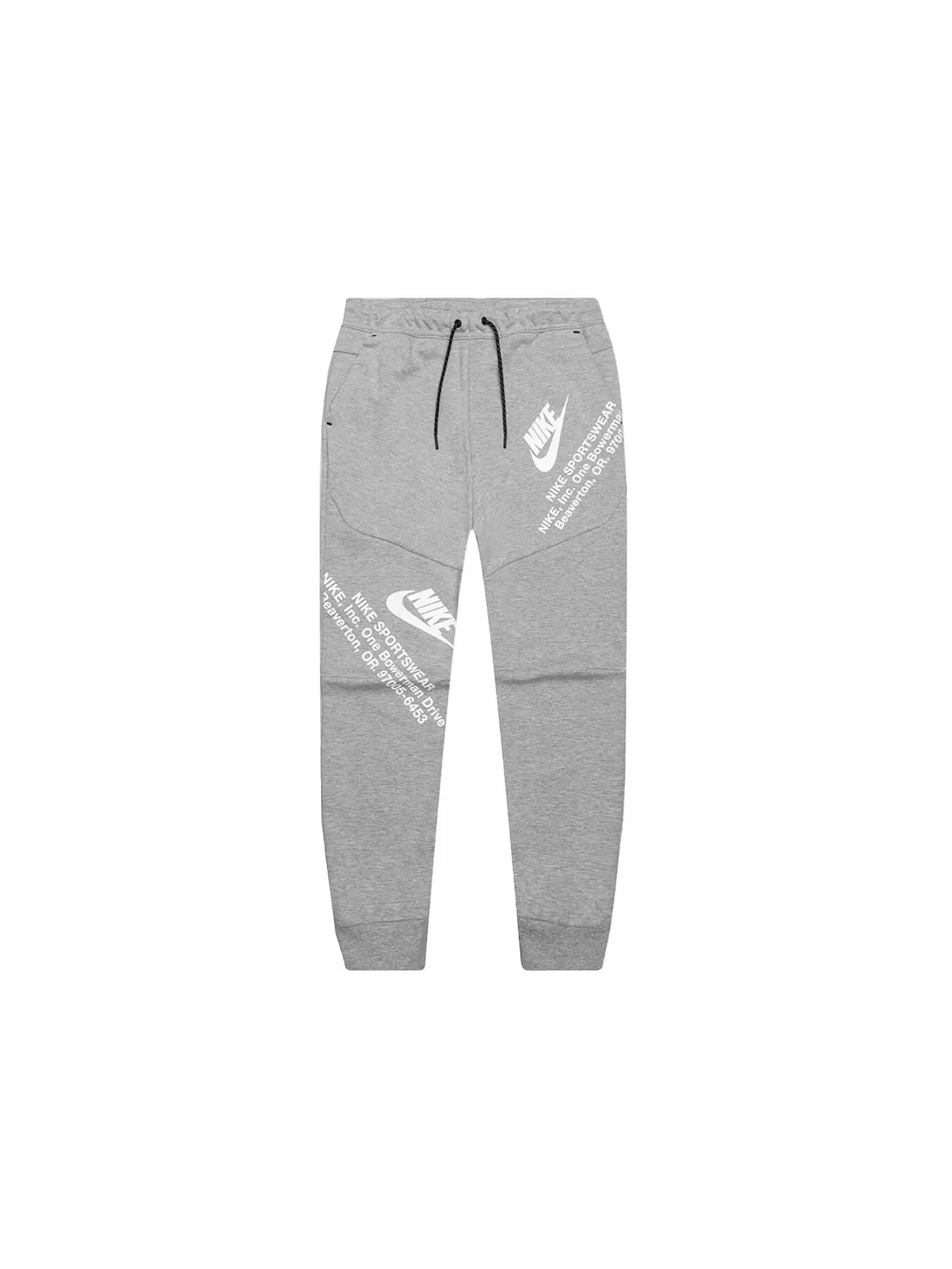 Мужские спортивные штаны из флиса Tech Fleece с принтом Nike — изображение 1 из 2, серый
