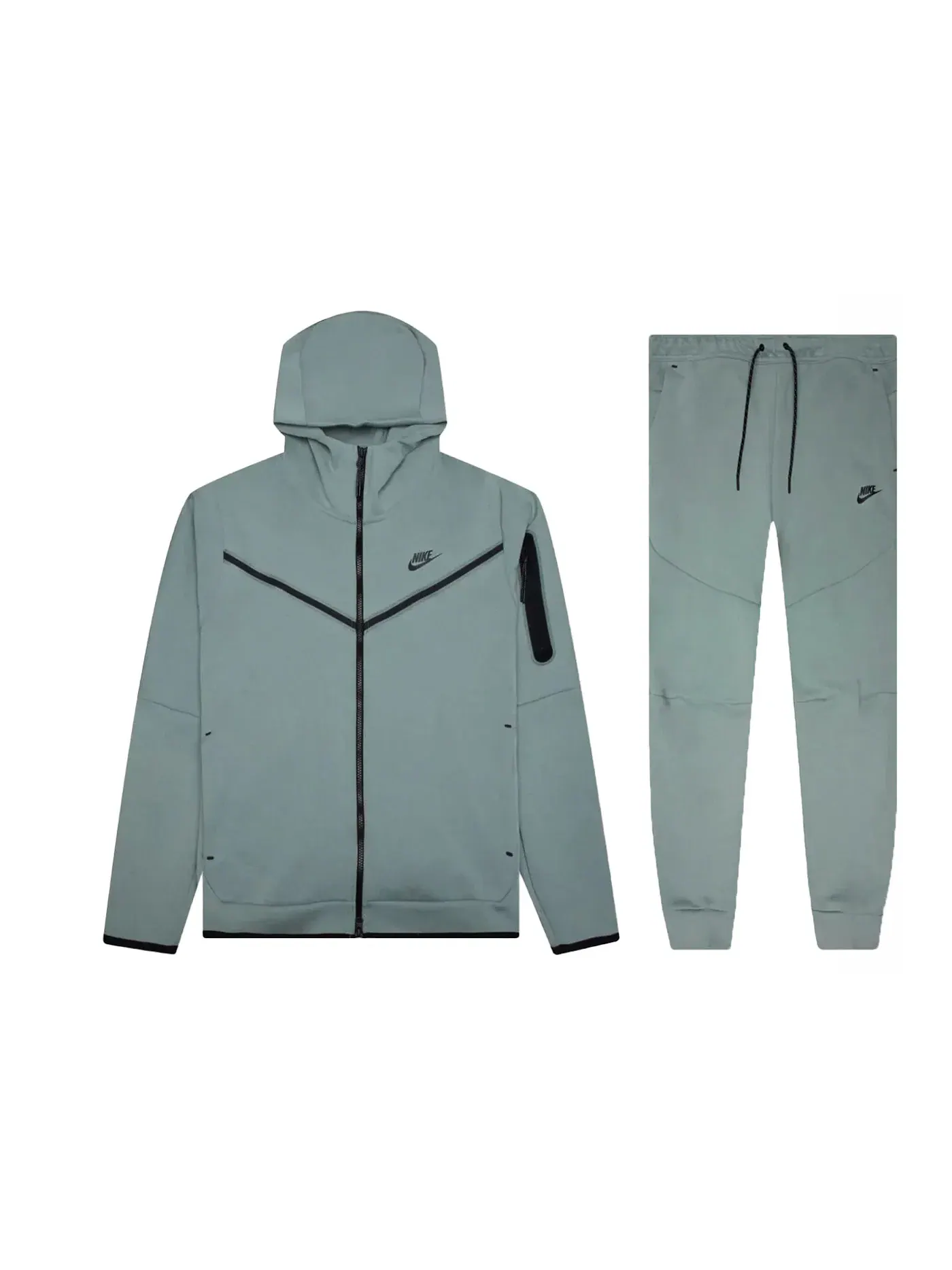 Мужской комплект из худи и джоггеров Tech Fleece Nike — изображение 1 из 2, зеленый/черный