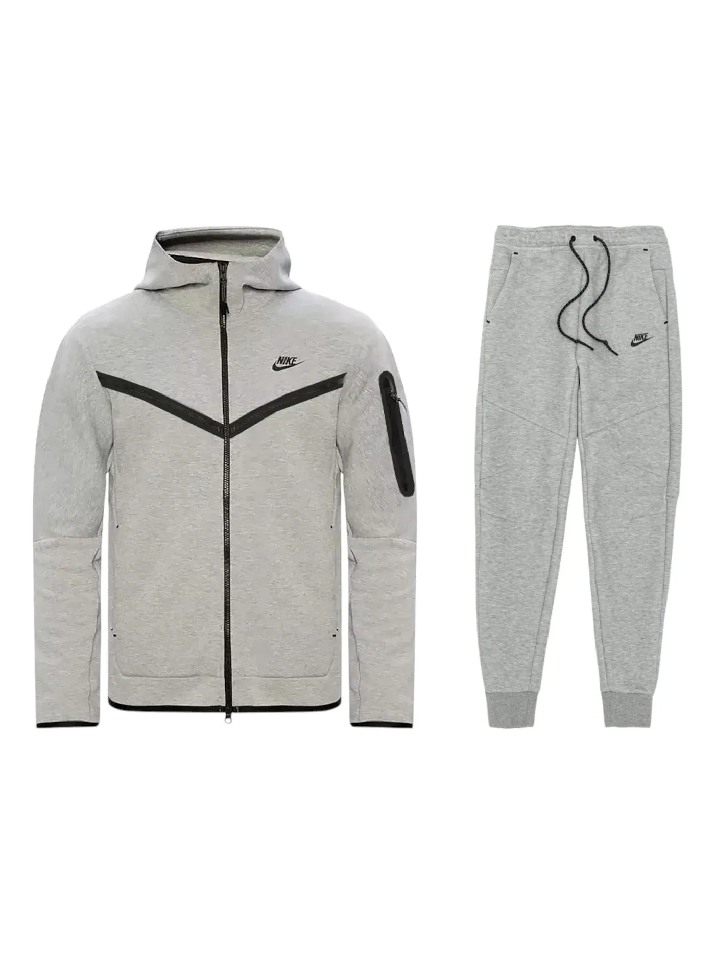 Мужской комплект из худи и джоггеров с технологией Tech Fleece Nike Set (FW24) — изображение 1 из 1, темный серый/черный
