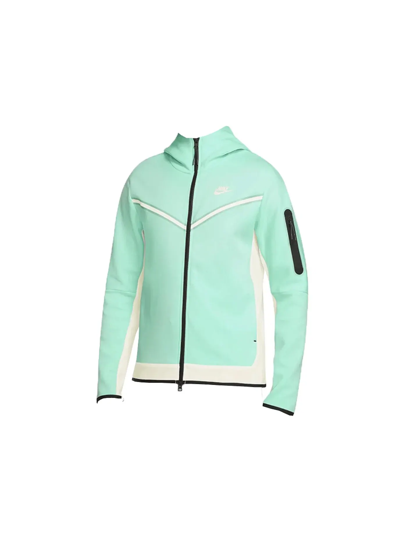 Мужская куртка из футера с капюшоном Nike Sportswear Tech Fleece, Mint Foam/Sail/Sail — изображение 1 из 2