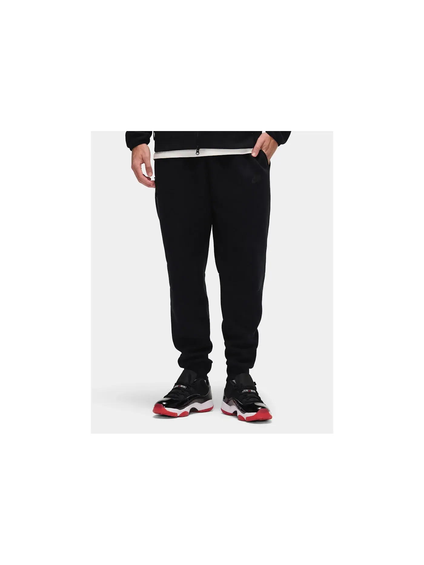 Мужские спортивные штаны из флиса с длинной застежкой-молнией Nike Joggers — изображение 3 из 4, черный/черный