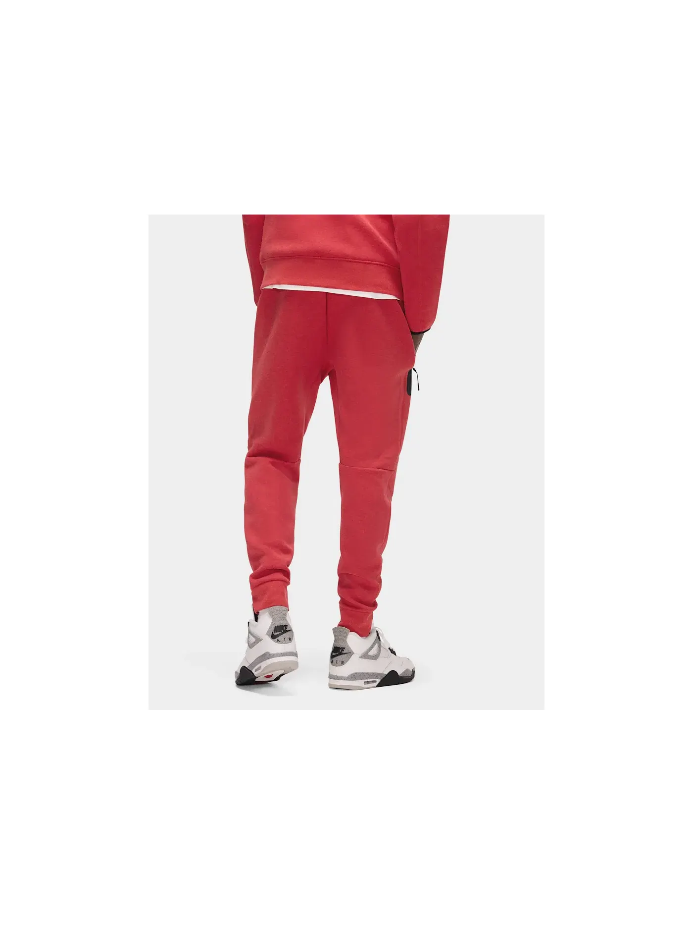 Мужские спортивные брюки из флиса Tech Fleece Nike — изображение 4 из 4, светлый красный