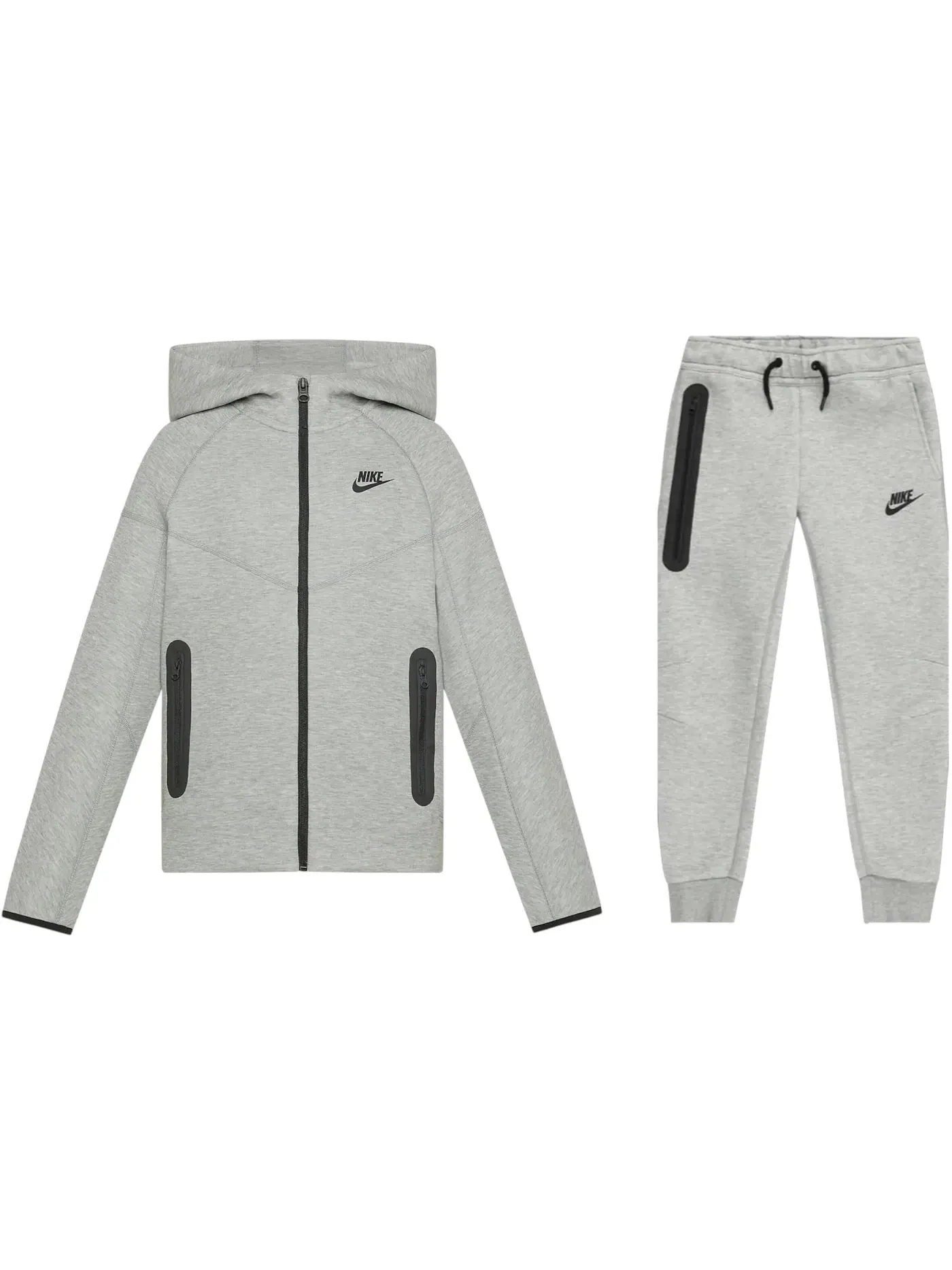 Детский комплект из худи и джоггеров с длинным рукавом Nike Sportswear Tech Fleece — изображение 1 из 2, серый/черный
