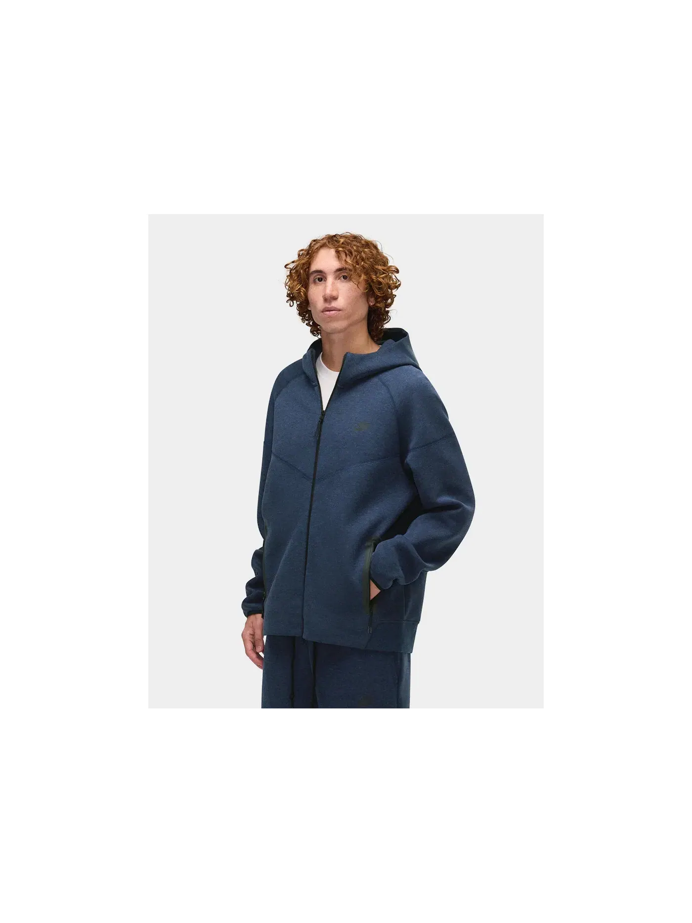 Мужская худи с молнией Nike Sportswear Tech Fleece Windrunner — изображение 3 из 5, черный