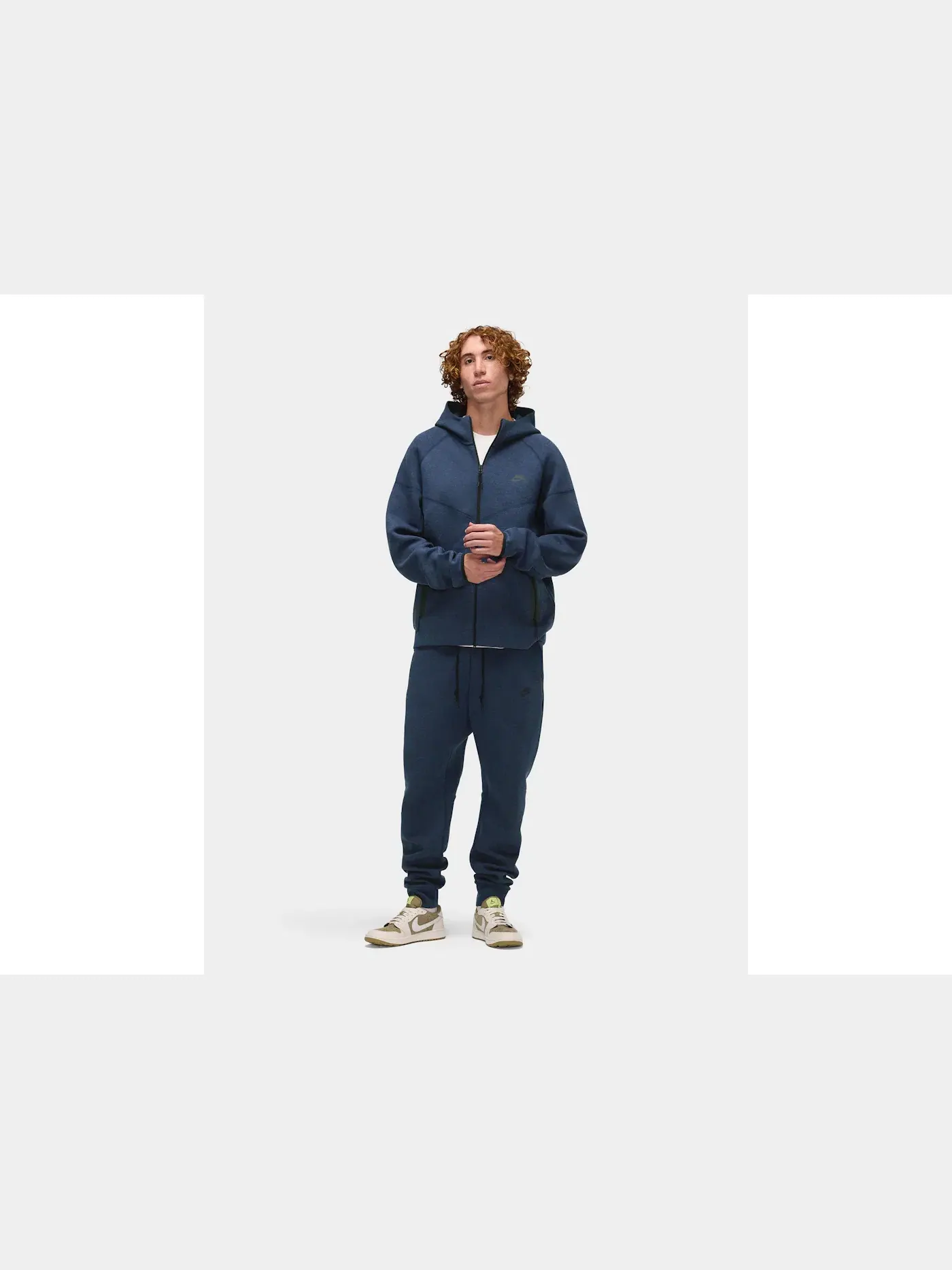 Мужская худи с молнией Nike Sportswear Tech Fleece Windrunner — изображение 5 из 5, черный