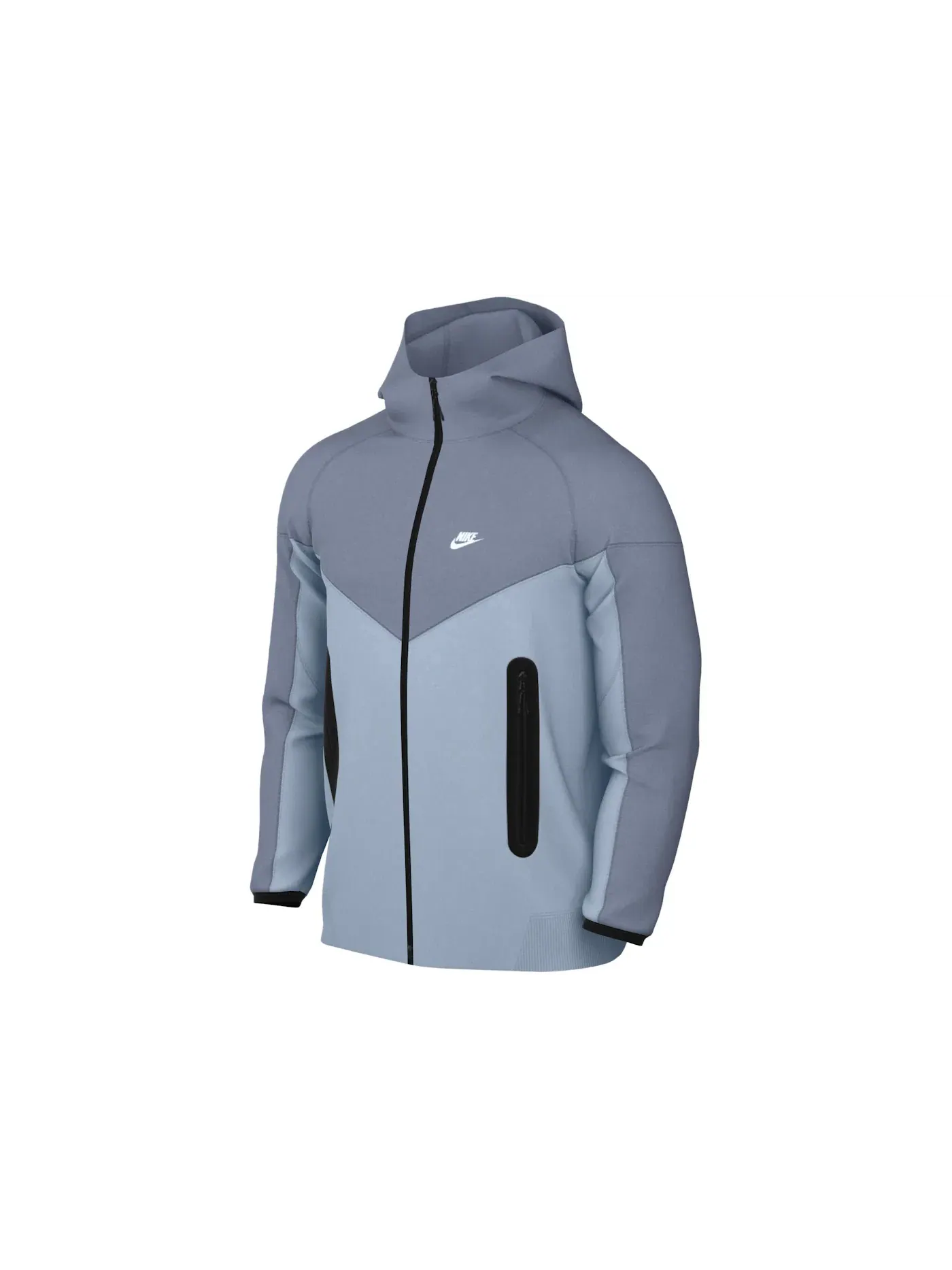 Унисекс худи Nike Sportswear Tech Fleece Windrunner Full-Zip — изображение 1 из 1, светлый синий