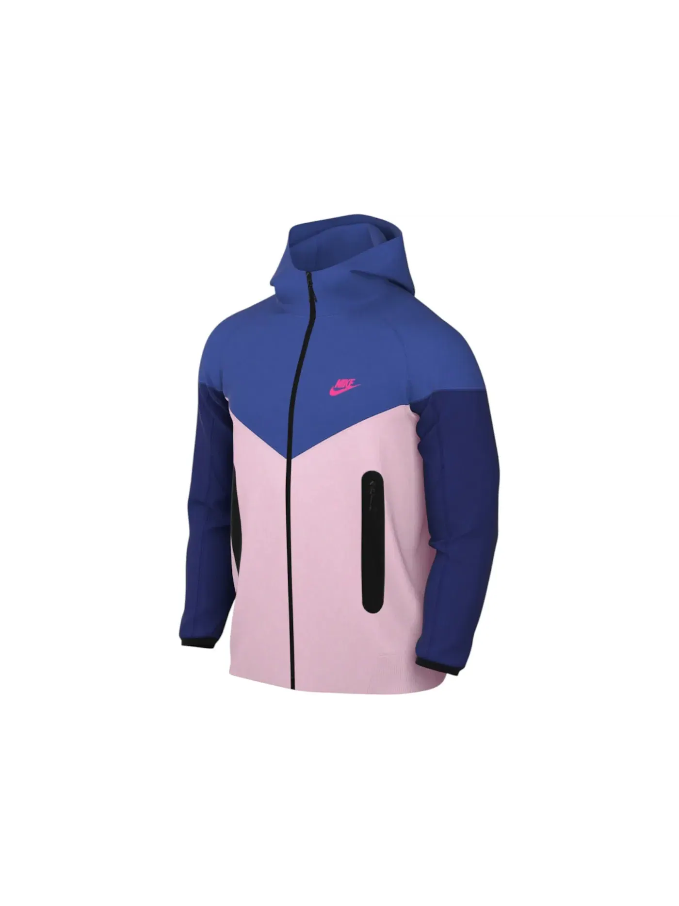 Мужская худи на молнии с принтом Nike Sportswear Tech Fleece Windrunner — изображение 1 из 2, розовый розовый