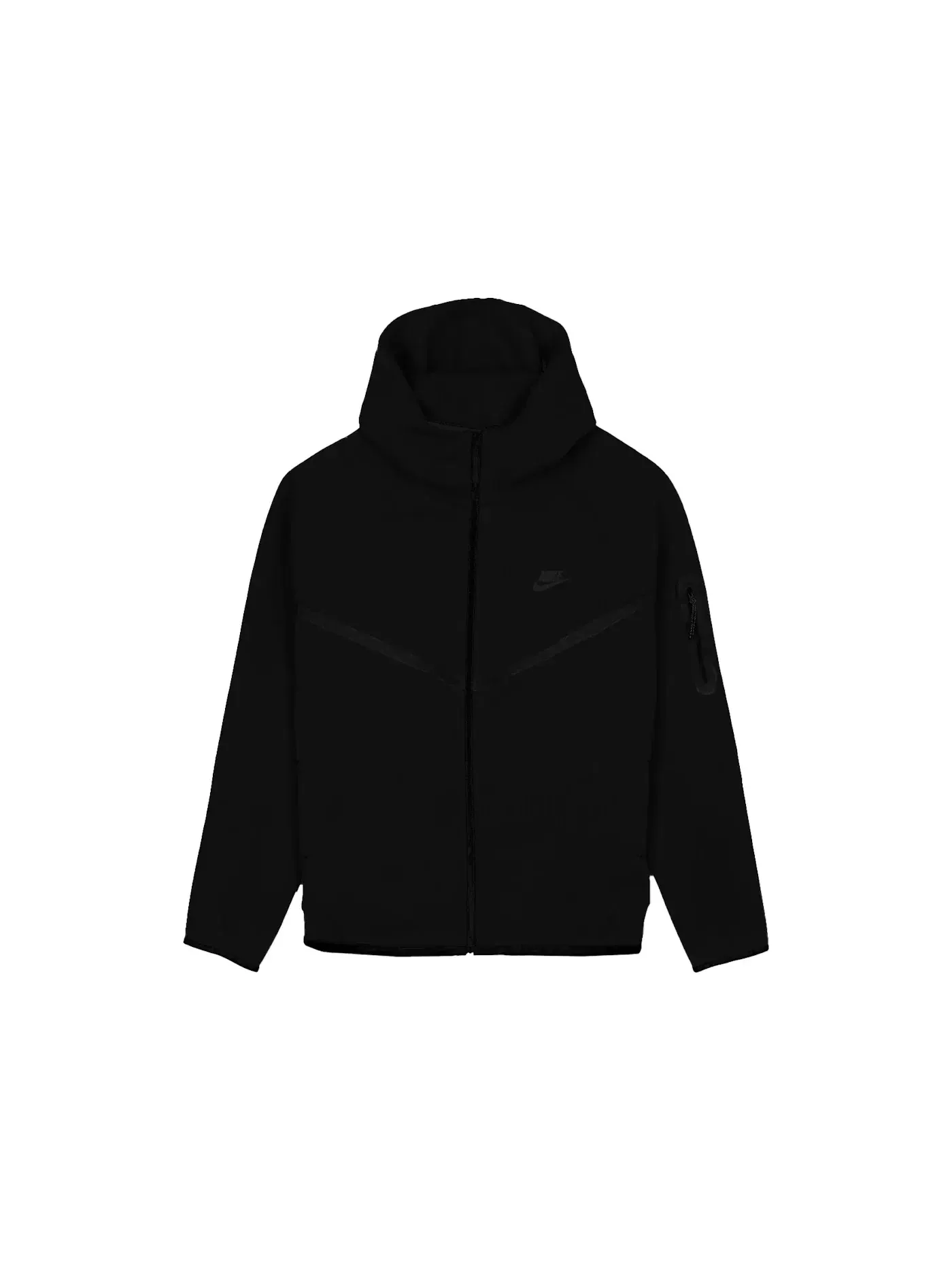 Мужская худи с капюшоном Nike Sportswear Tech Fleece Windrunner Full Zip Nike — изображение 1 из 1, черный
