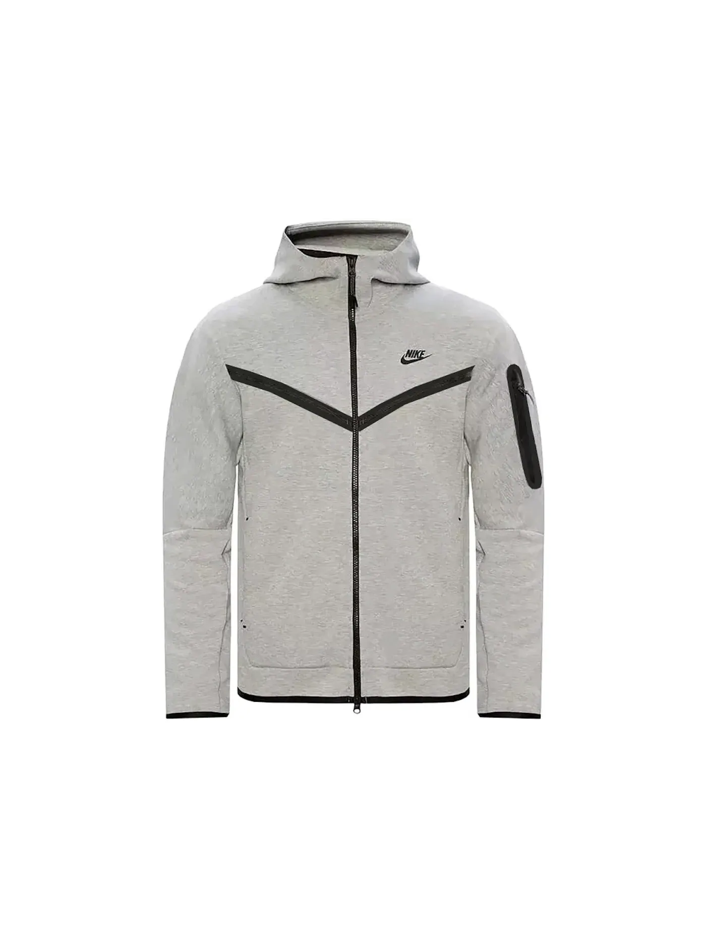 Мужская худи с полной застежкой-молнией Nike Tech Fleece Windrunner Nike — изображение 1 из 1, темный серый/черный