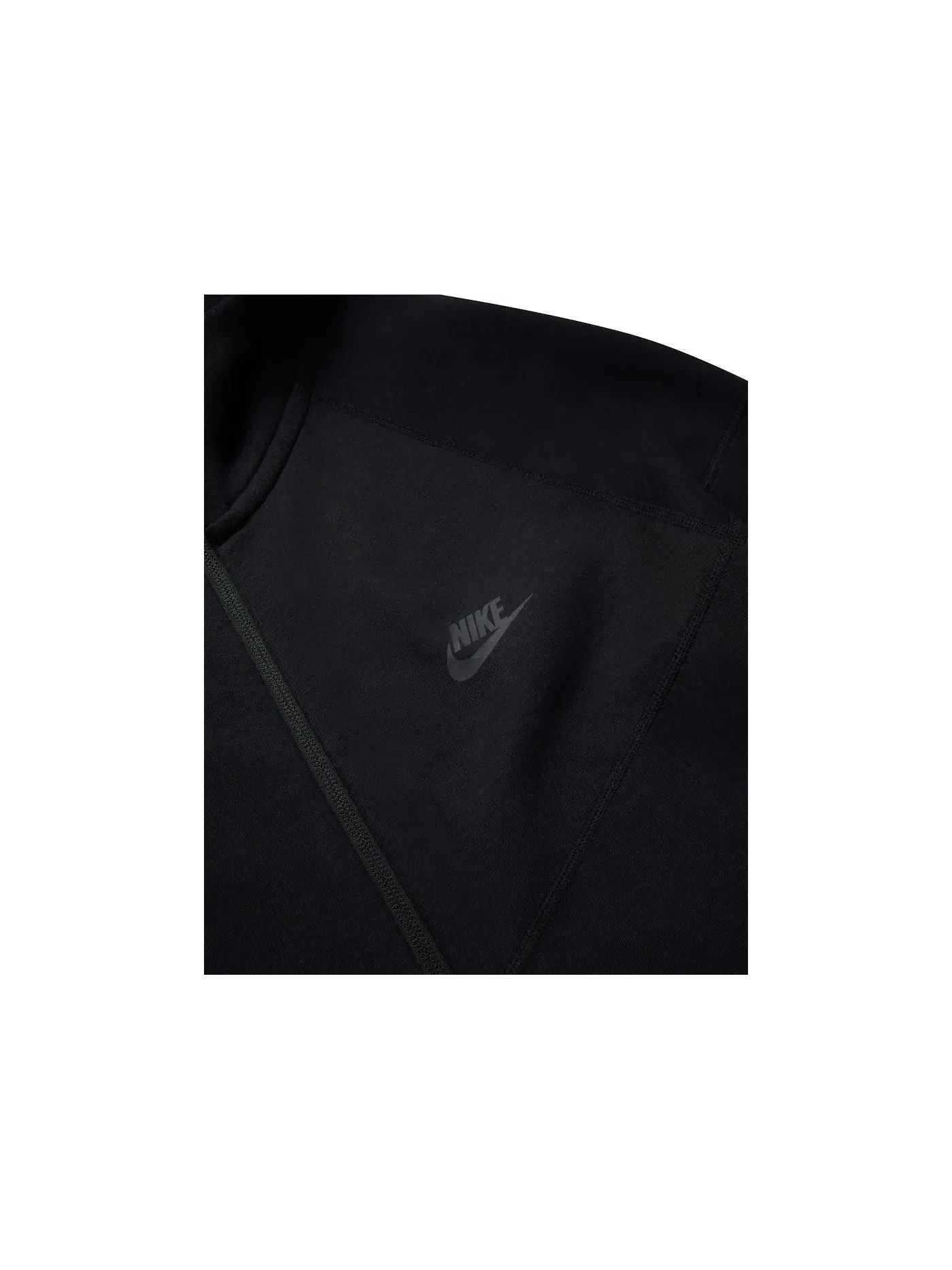 Мужская худи с молнией Nike Tech Fleece Windrunner — изображение 2 из 5, черный/черный