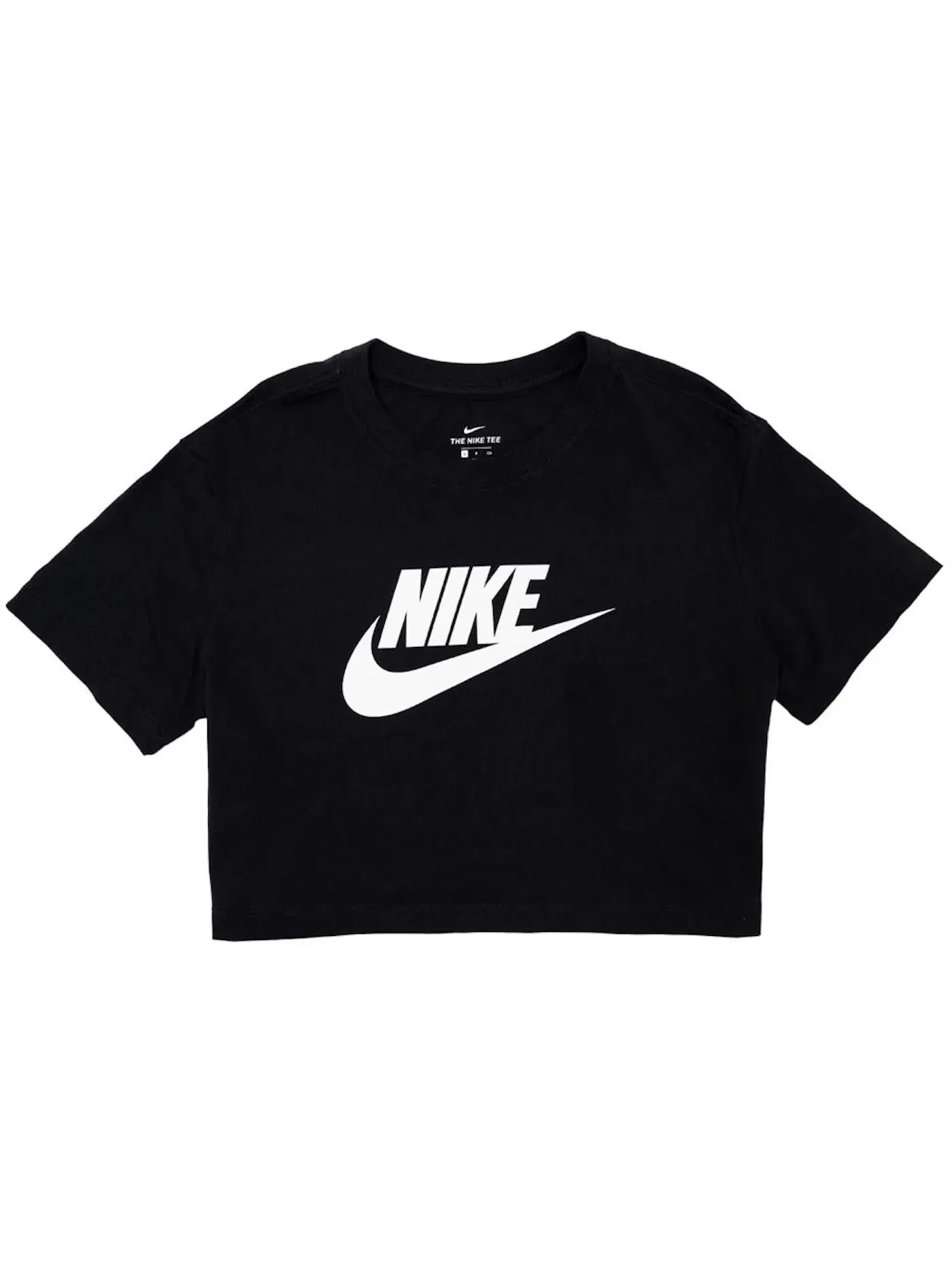 Женская футболка укороченная с длинным рукавом Nike — изображение 1 из 1, черный
