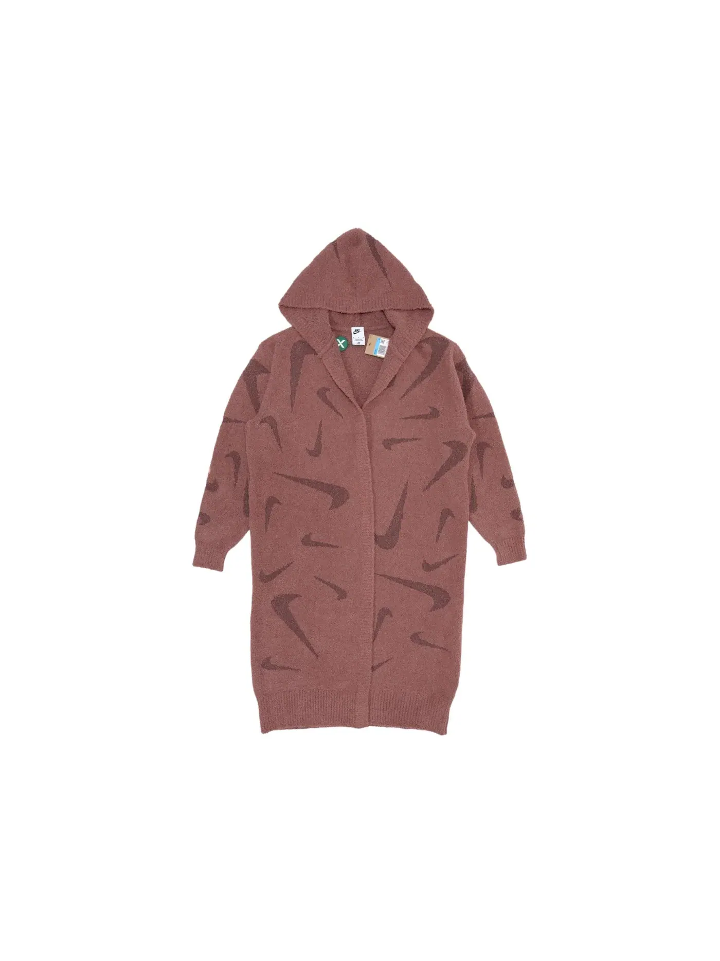 Женский кардиган с текстурой букле Phoenix Cozy Nike — изображение 1 из 2, сирень