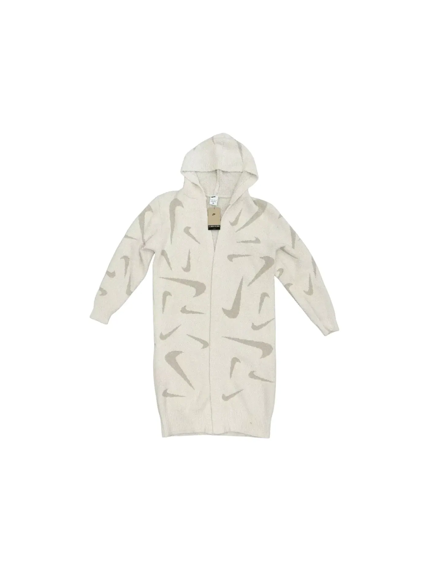 Женский кардиган с ворсистой фактурой Nike Phoenix Cozy Boucle Long Knit — изображение 1 из 2, белый