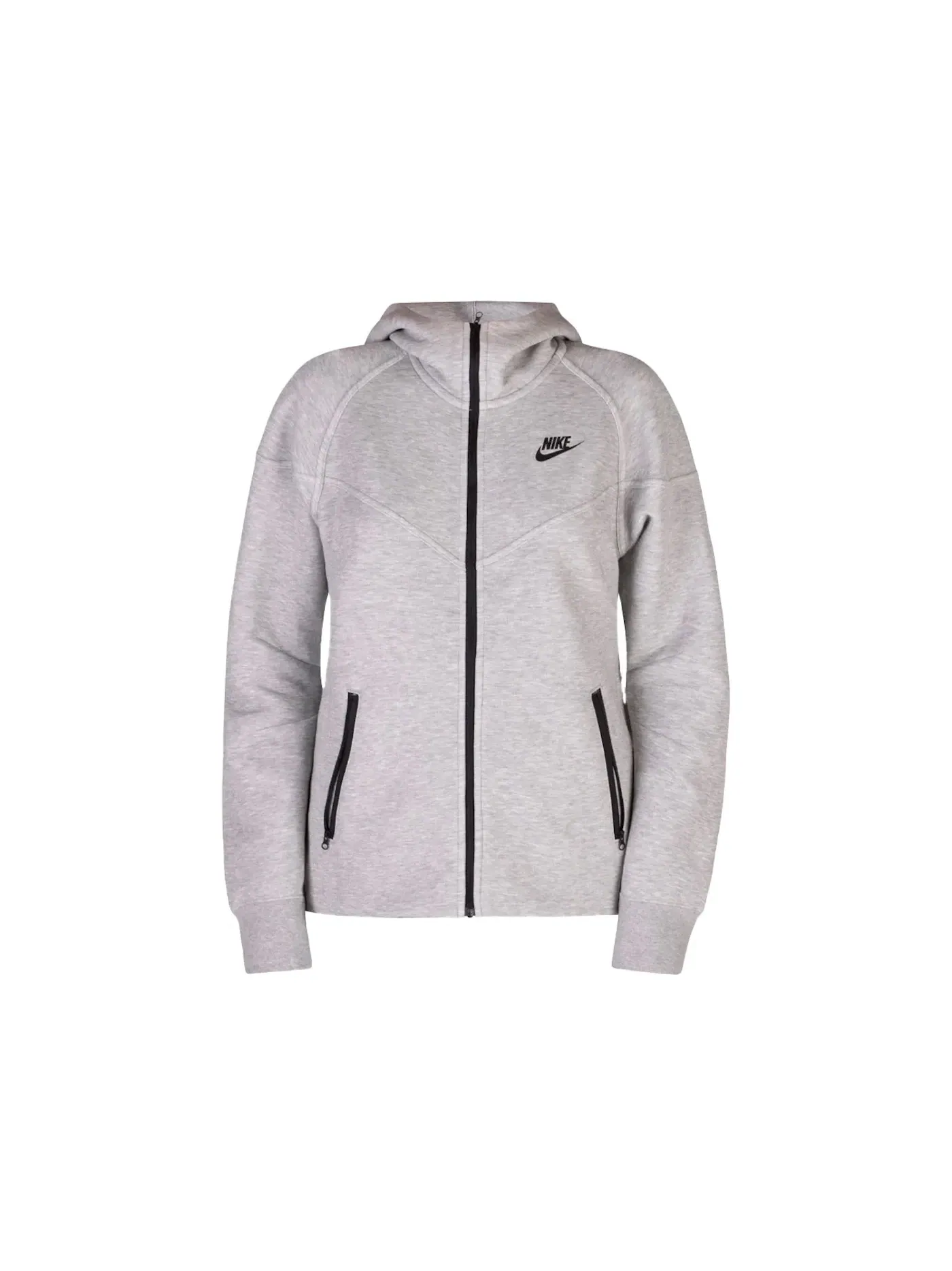 Женская худи Nike Sportswear Tech Fleece Windrunner Full-Zip — изображение 1 из 1, светлый серый черный