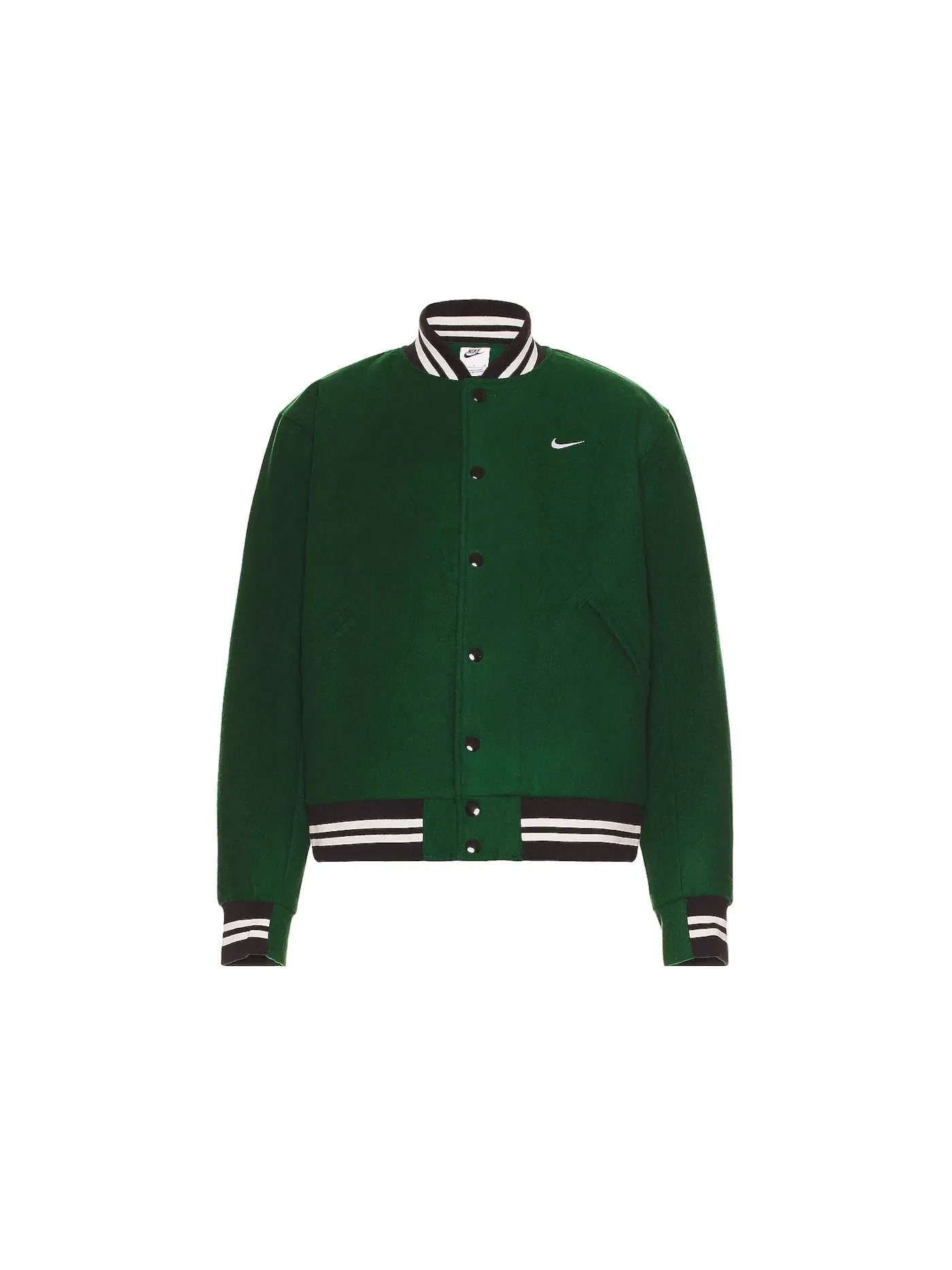 Мужская куртка-бомбер с принтом Nike Sportwear Authentics Varsity Jacket — изображение 1 из 2, зеленый/белый